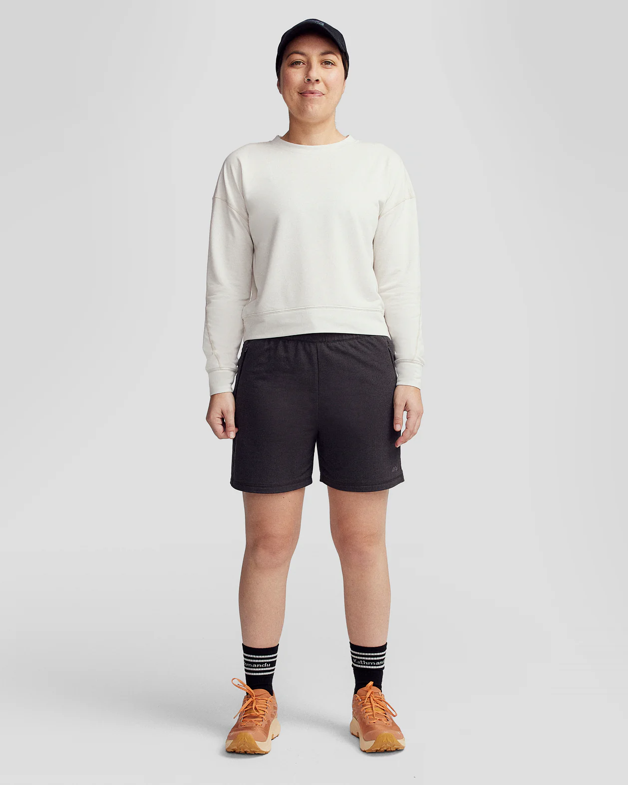 Women’s Anytime 5” Shorts - Charcoal Marle - Image 2
