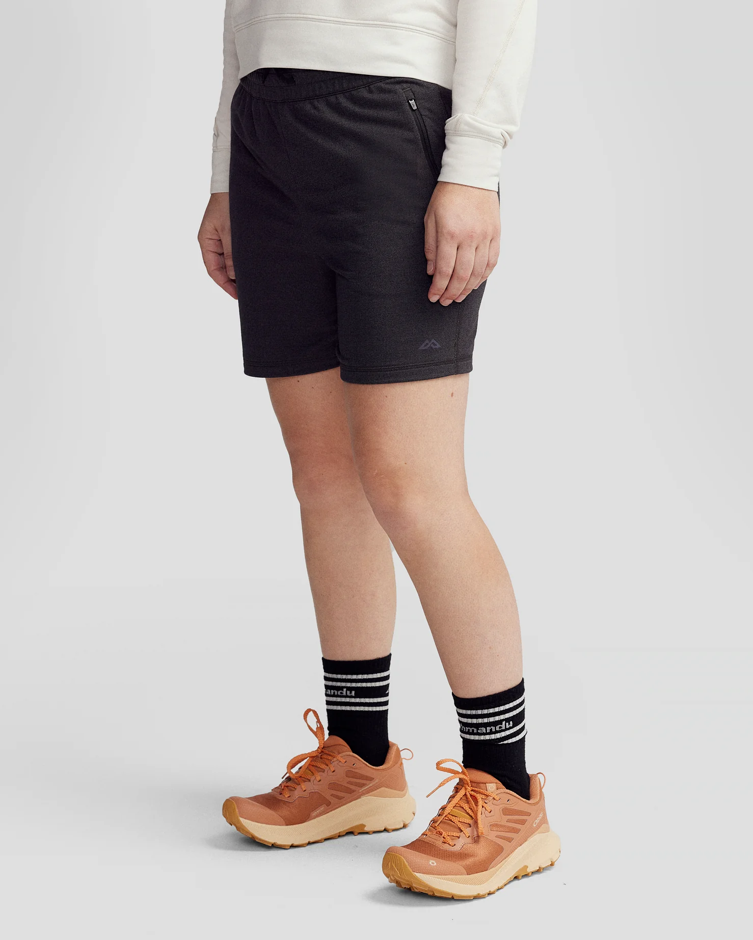 Women’s Anytime 5” Shorts - Charcoal Marle - Image 3