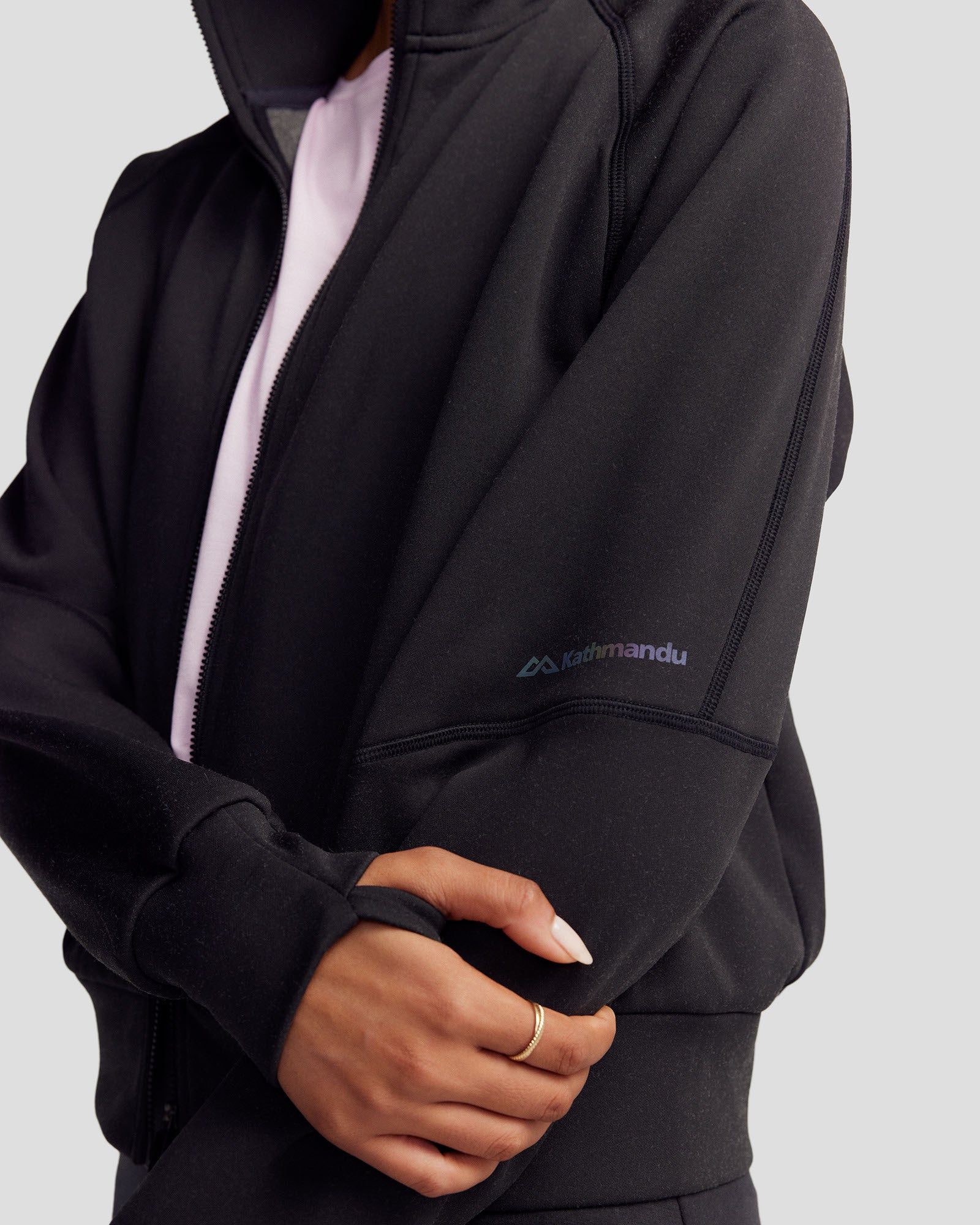 Women’s Anytime Bomber Jacket  -  Black Stingray - Image 8