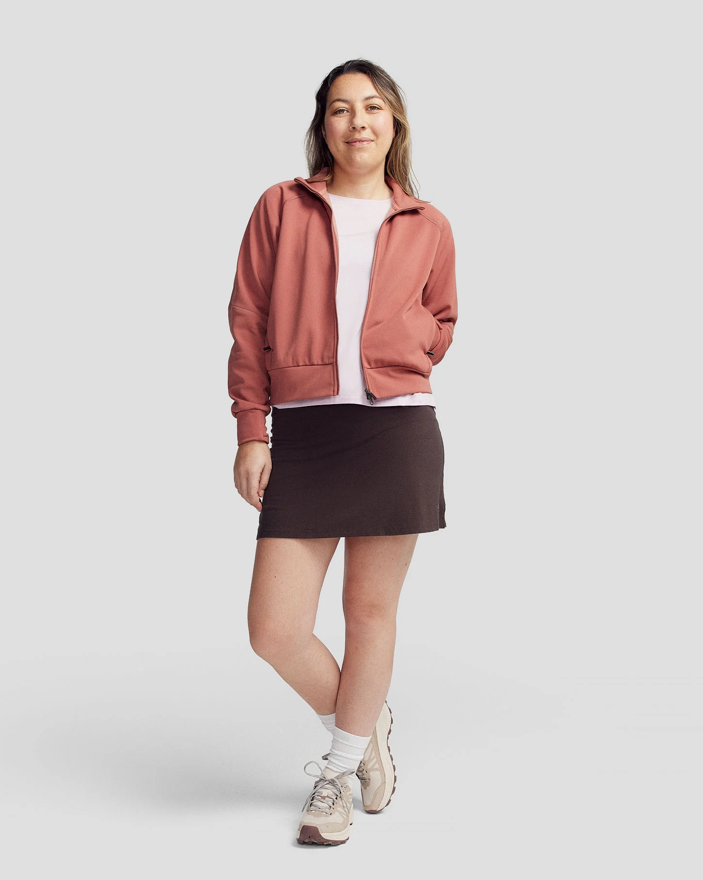 Women’s Anytime Bomber Jacket  -  Dark Clay - Image 3