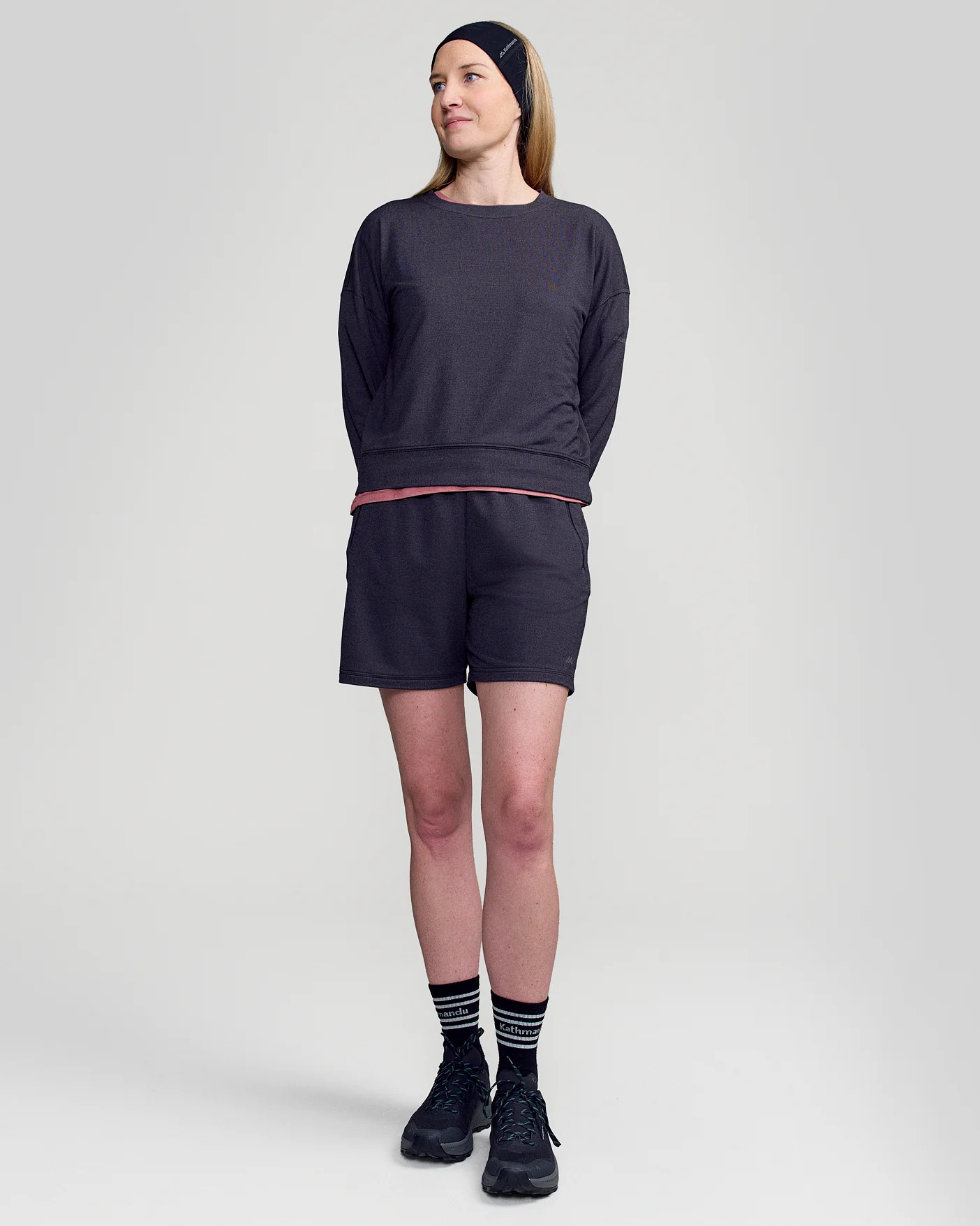 Women’s Anytime Crew Sweatshirt - Charcoal Marle - Image 2