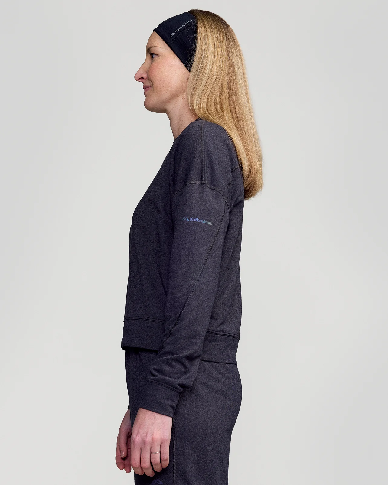 Women’s Anytime Crew Sweatshirt - Charcoal Marle - Image 3