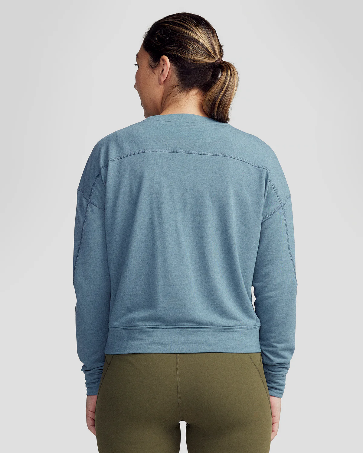 Women’s Anytime Crew Sweatshirt - Washed Blue Marle - Image 4
