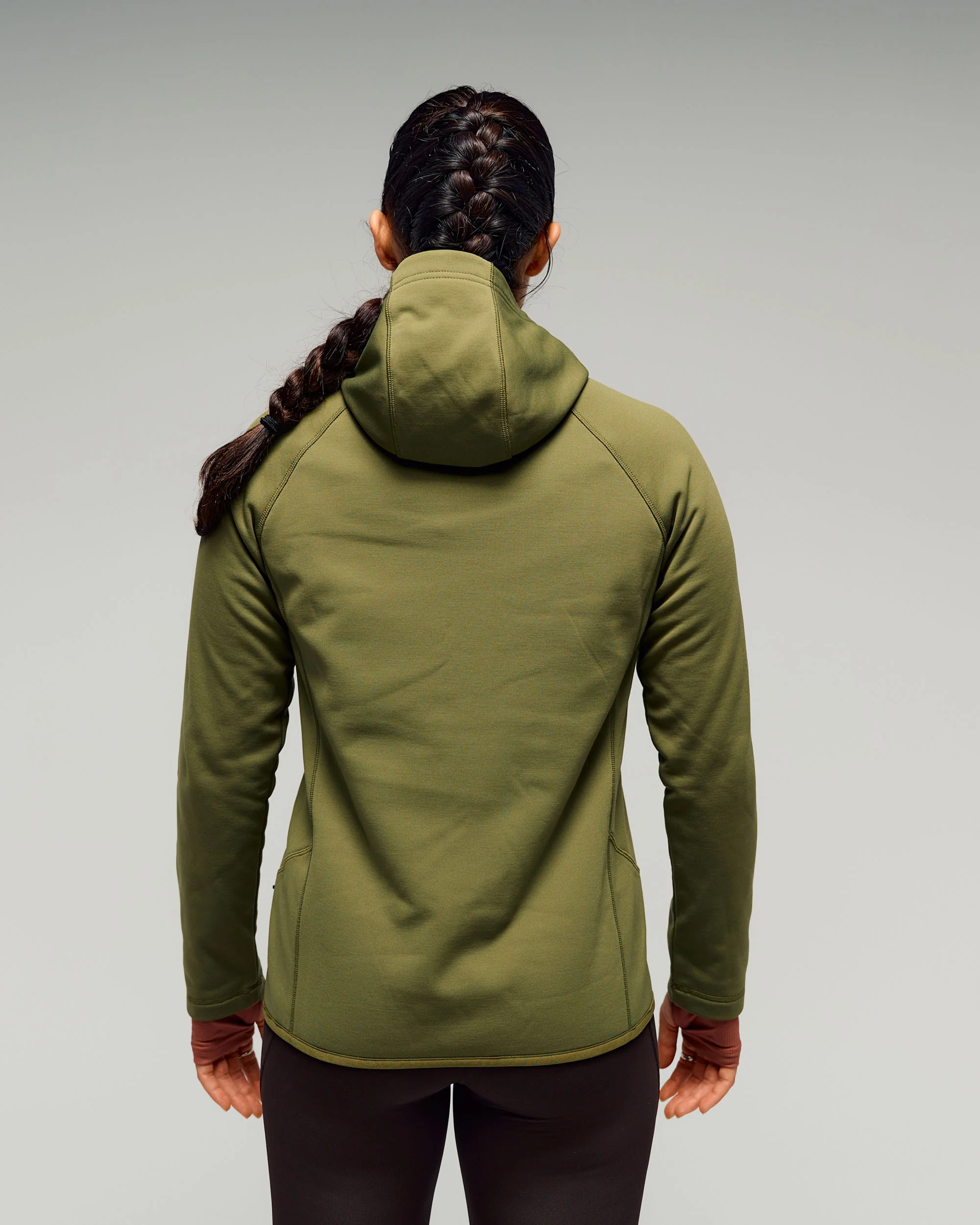 Women's Anytime Fleece Hooded Jacket -  Dark Fern - Image 3