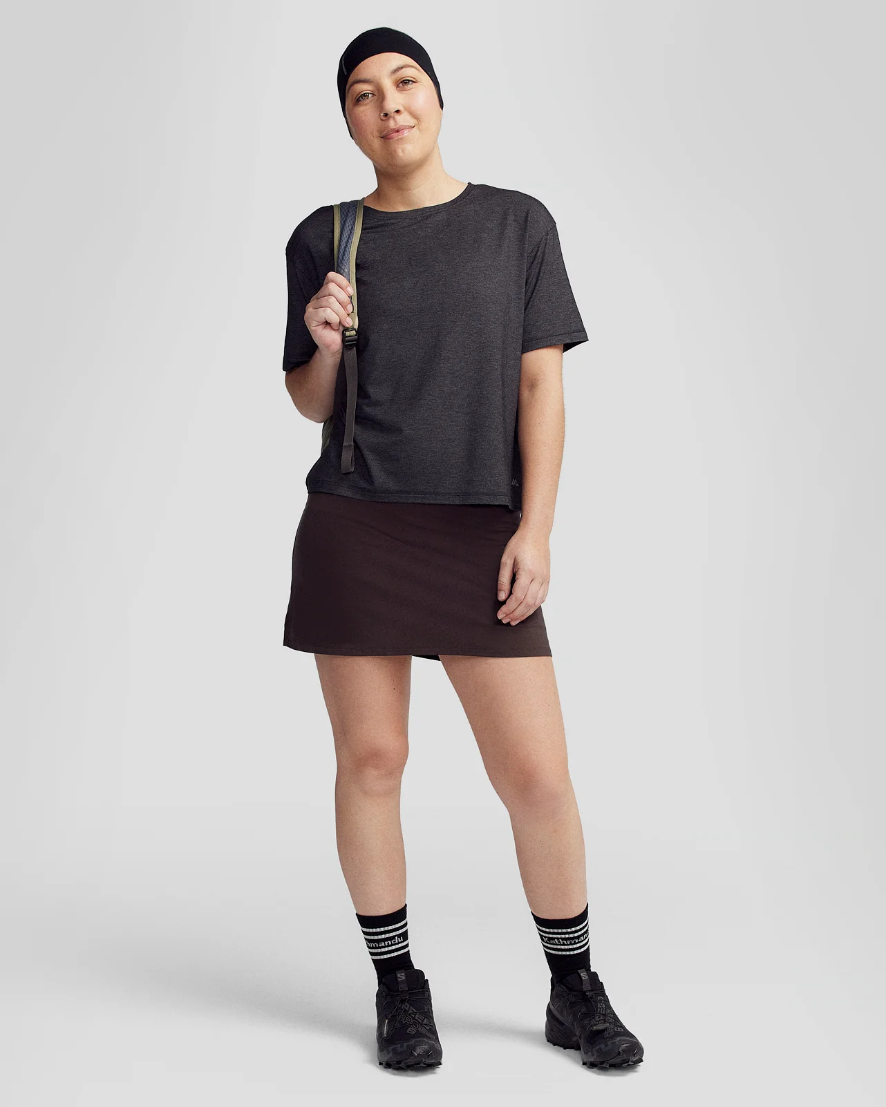 Women’s Anytime Boxy T - shirt - Charcoal Marle - Image 2