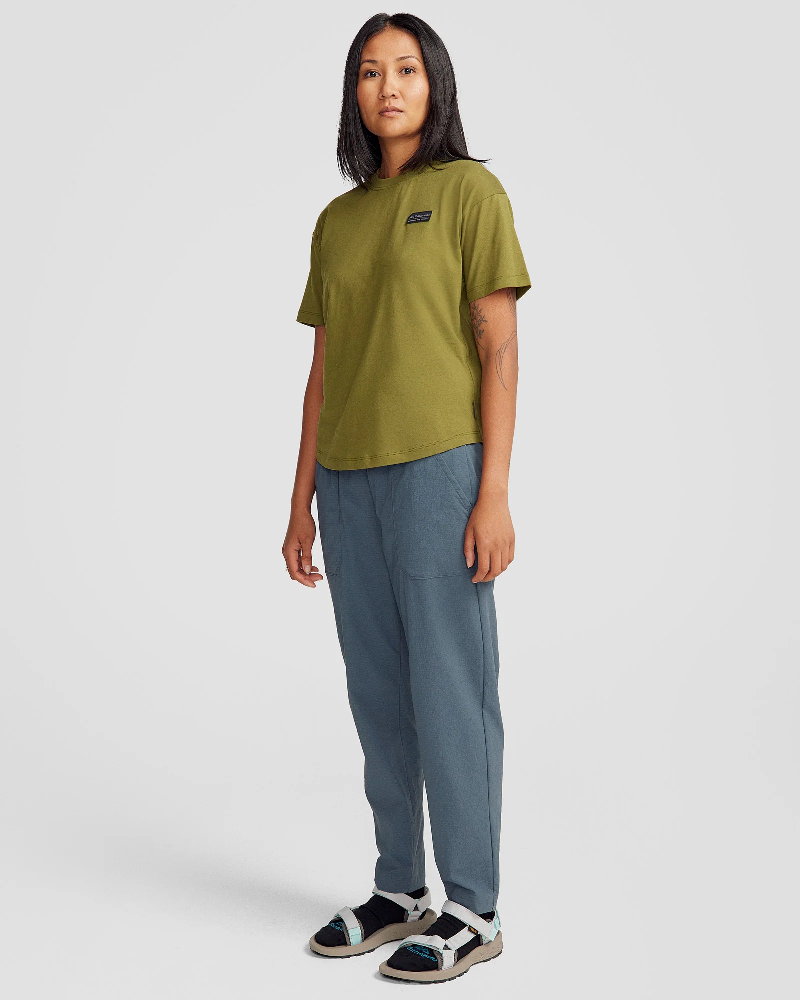 Women's Logo Organic Cotton T-shirt - Dark Fern - Image 2