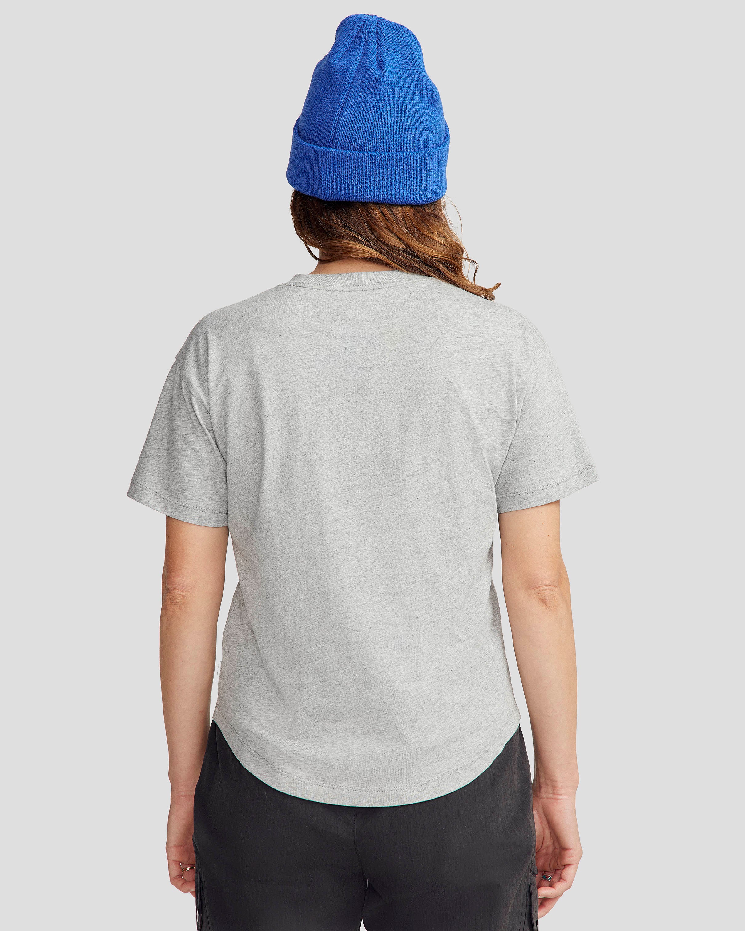 Women's Logo Organic Cotton T-shirt - Light Grey Marle - Image 3