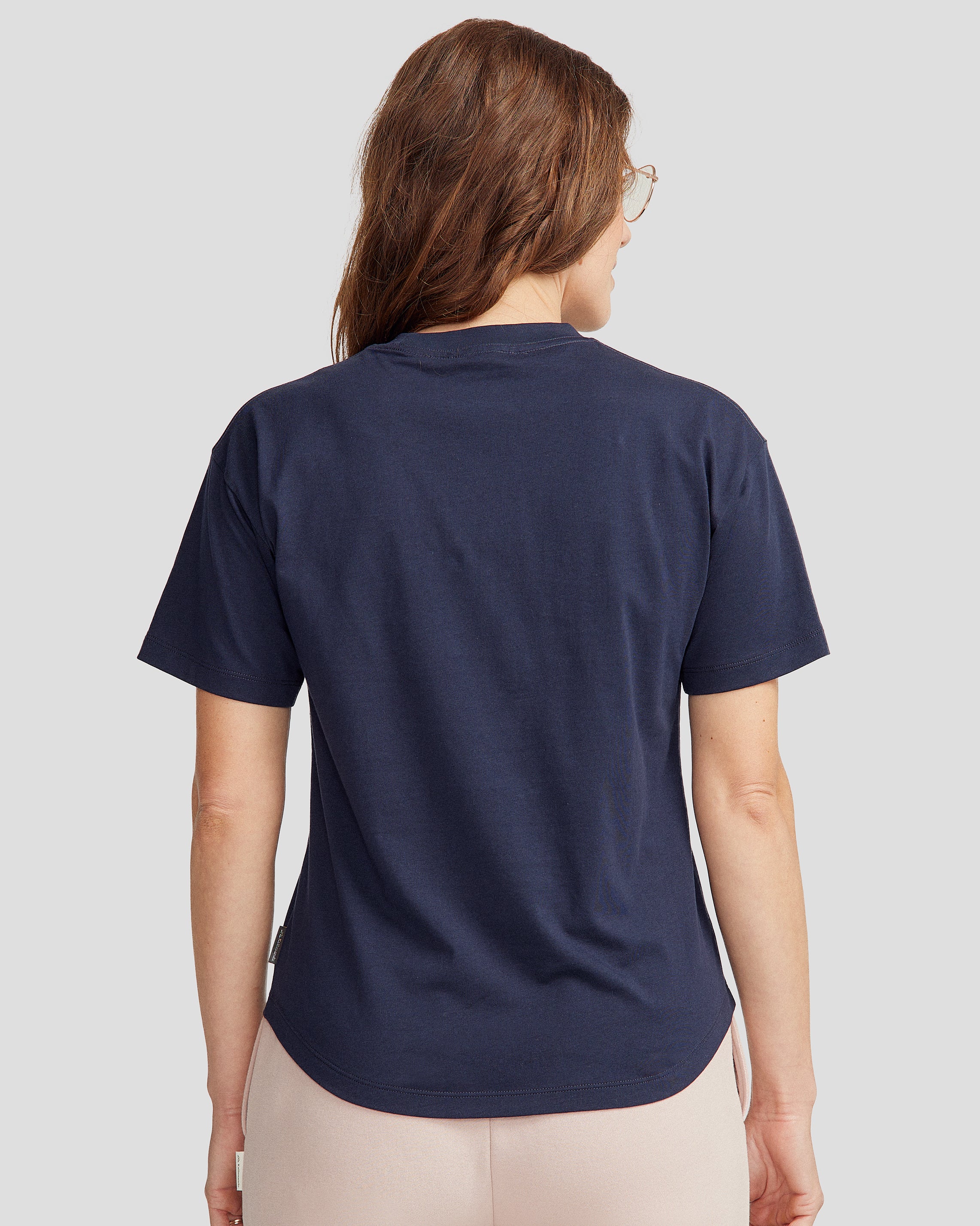 Women's Badge Organic Cotton S/S Tee - Pure Navy - Image 3