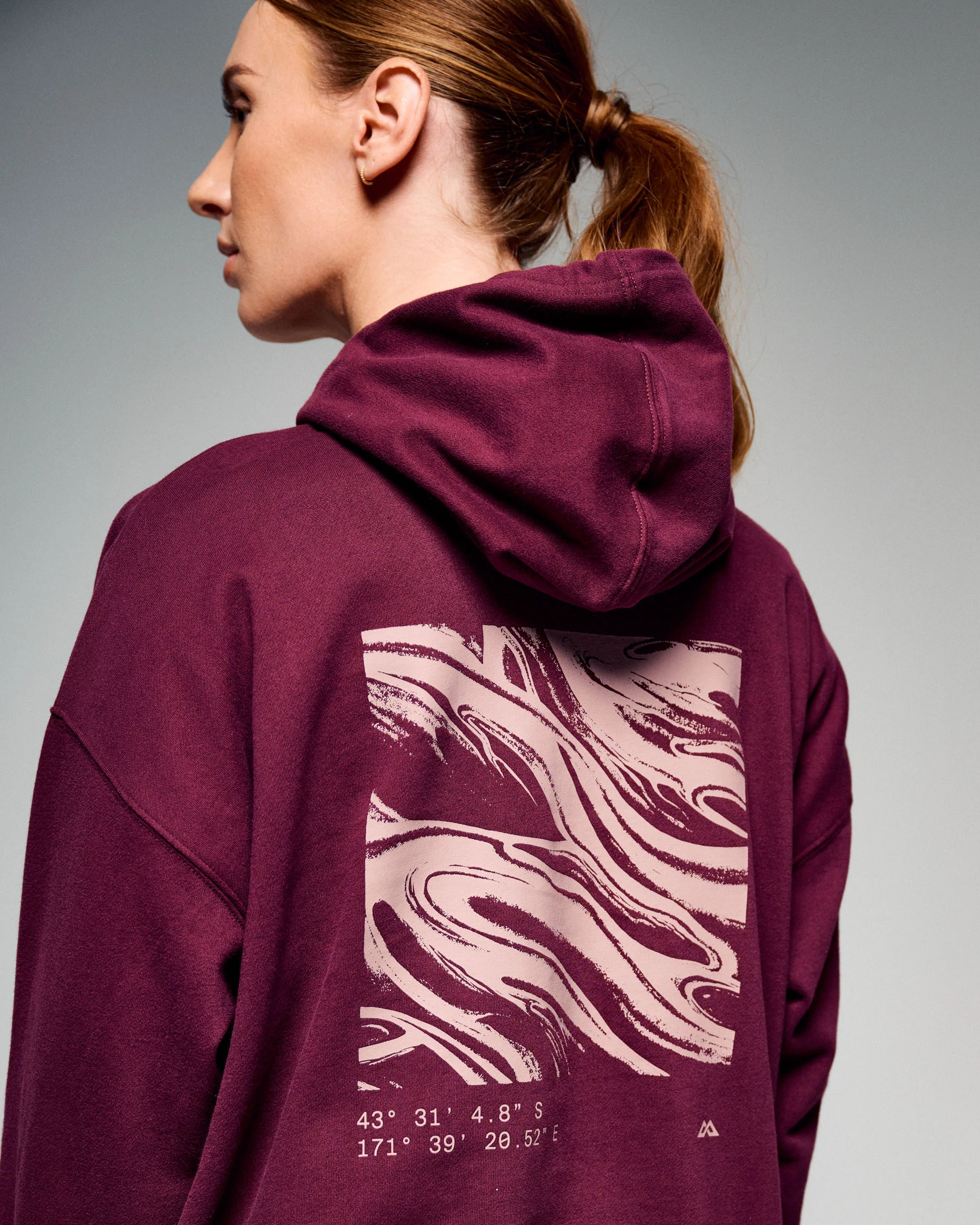 Women's Braided River Hoodie -  Mulberry - Image 2