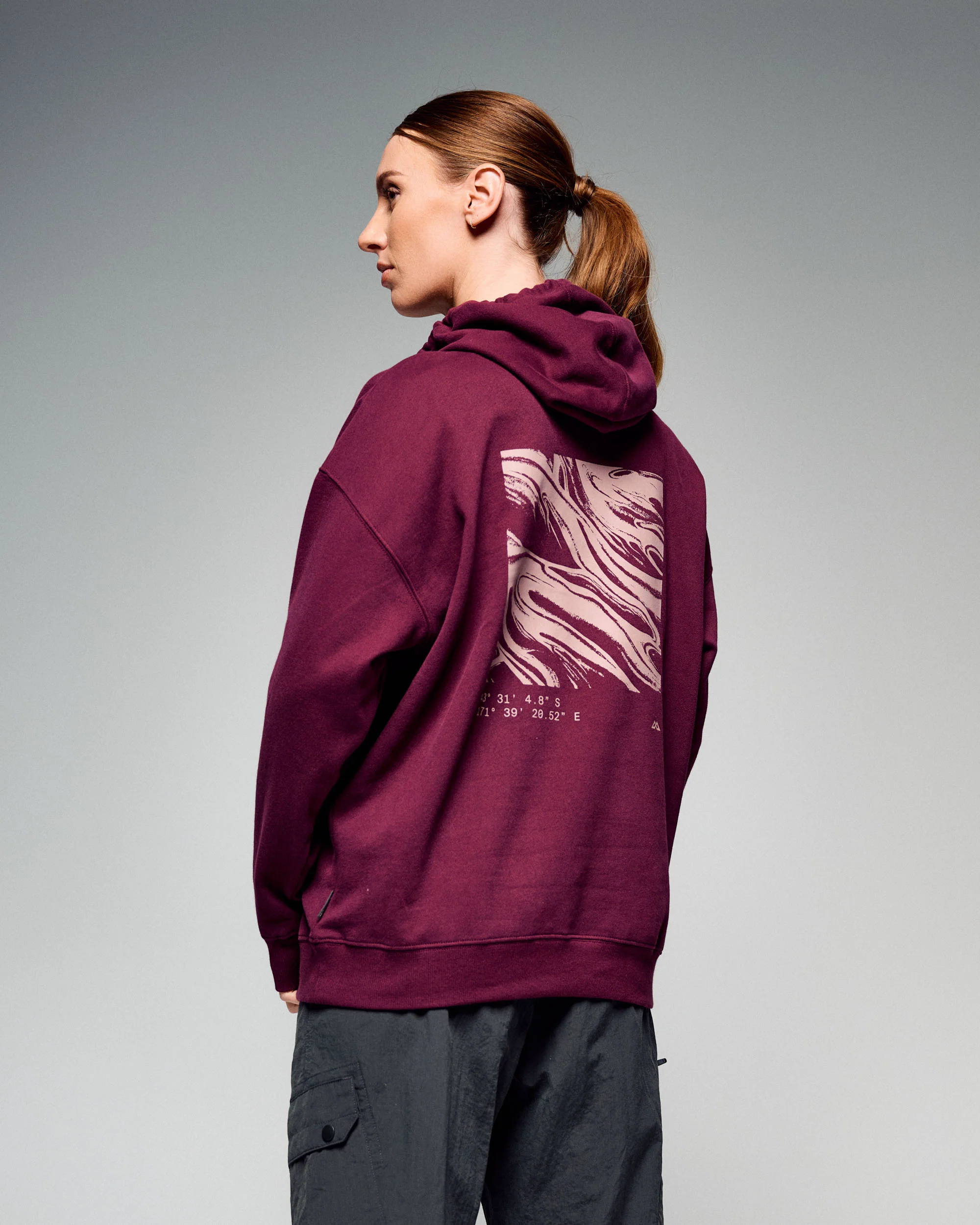 Women's Braided River Hoodie -  Mulberry - Image 3