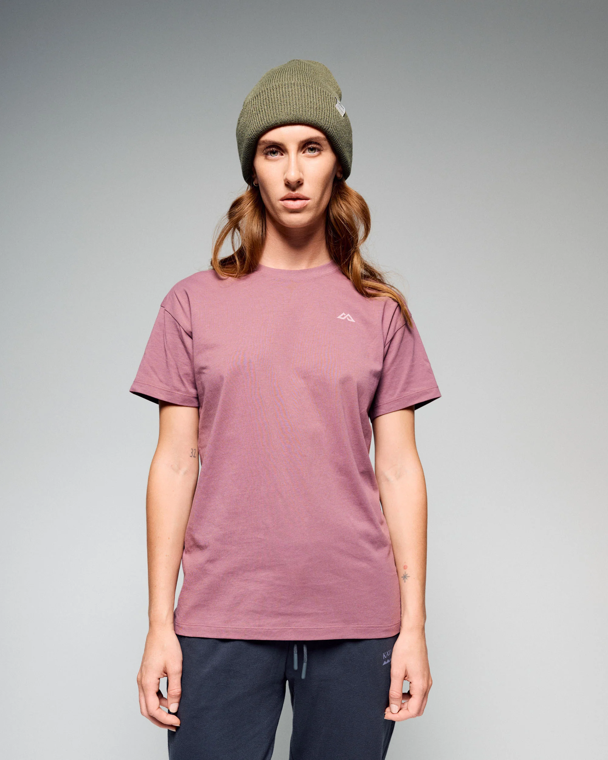Women's Braided River Organic Cotton T-Shirt -  Dark Thistle - Image 3