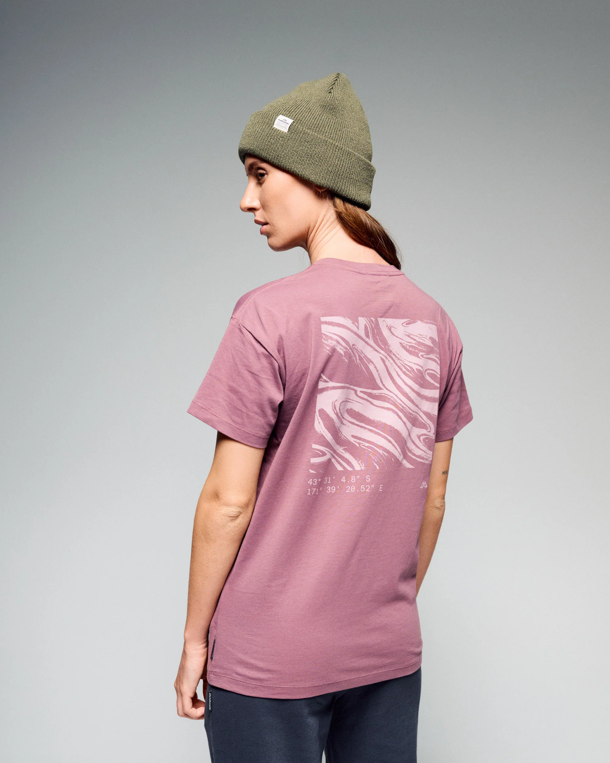 Women's Braided River Organic Cotton T-Shirt -  Dark Thistle - Image 5