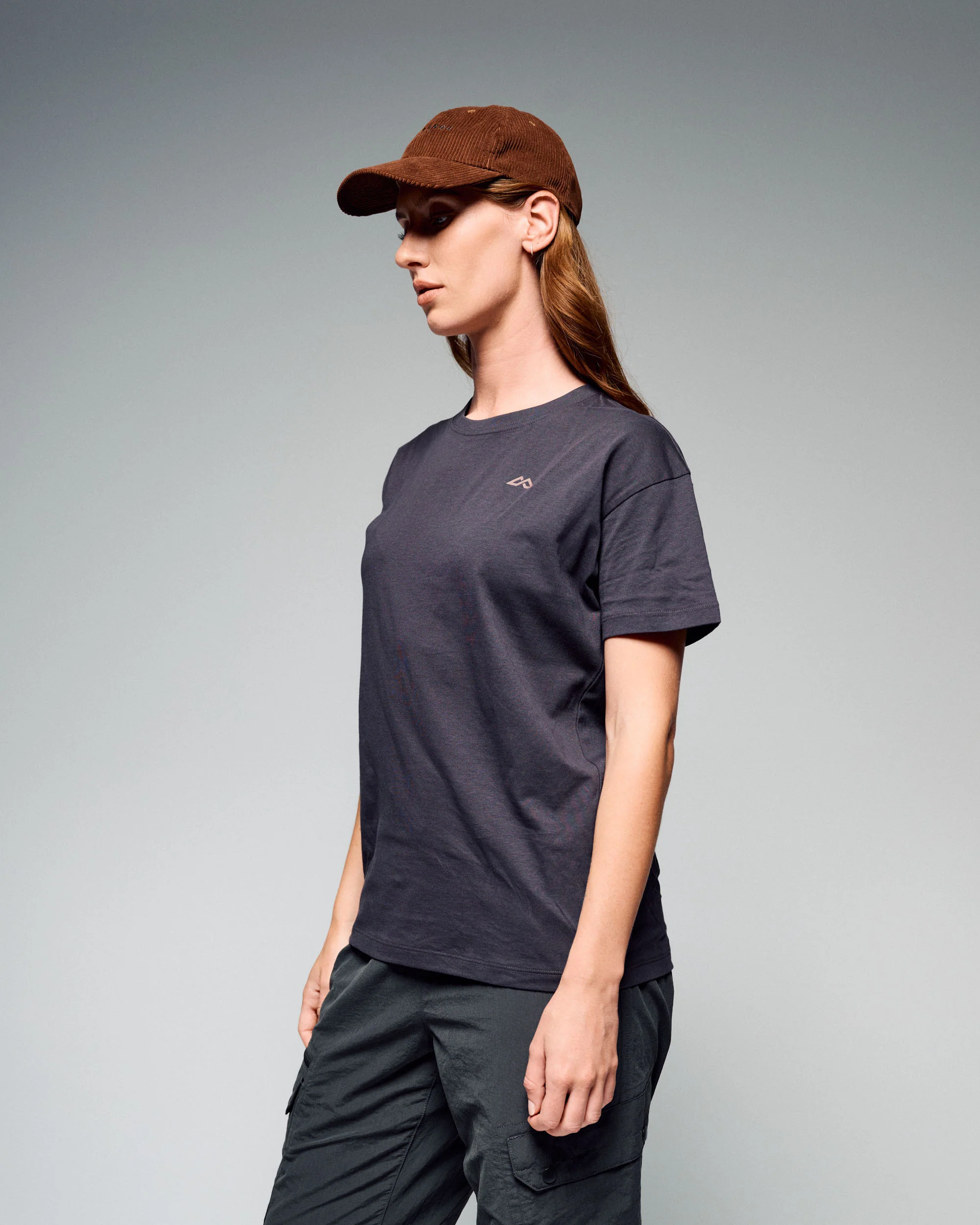 Women's Braided River Organic Cotton T-Shirt -  Washed Black - Image 4