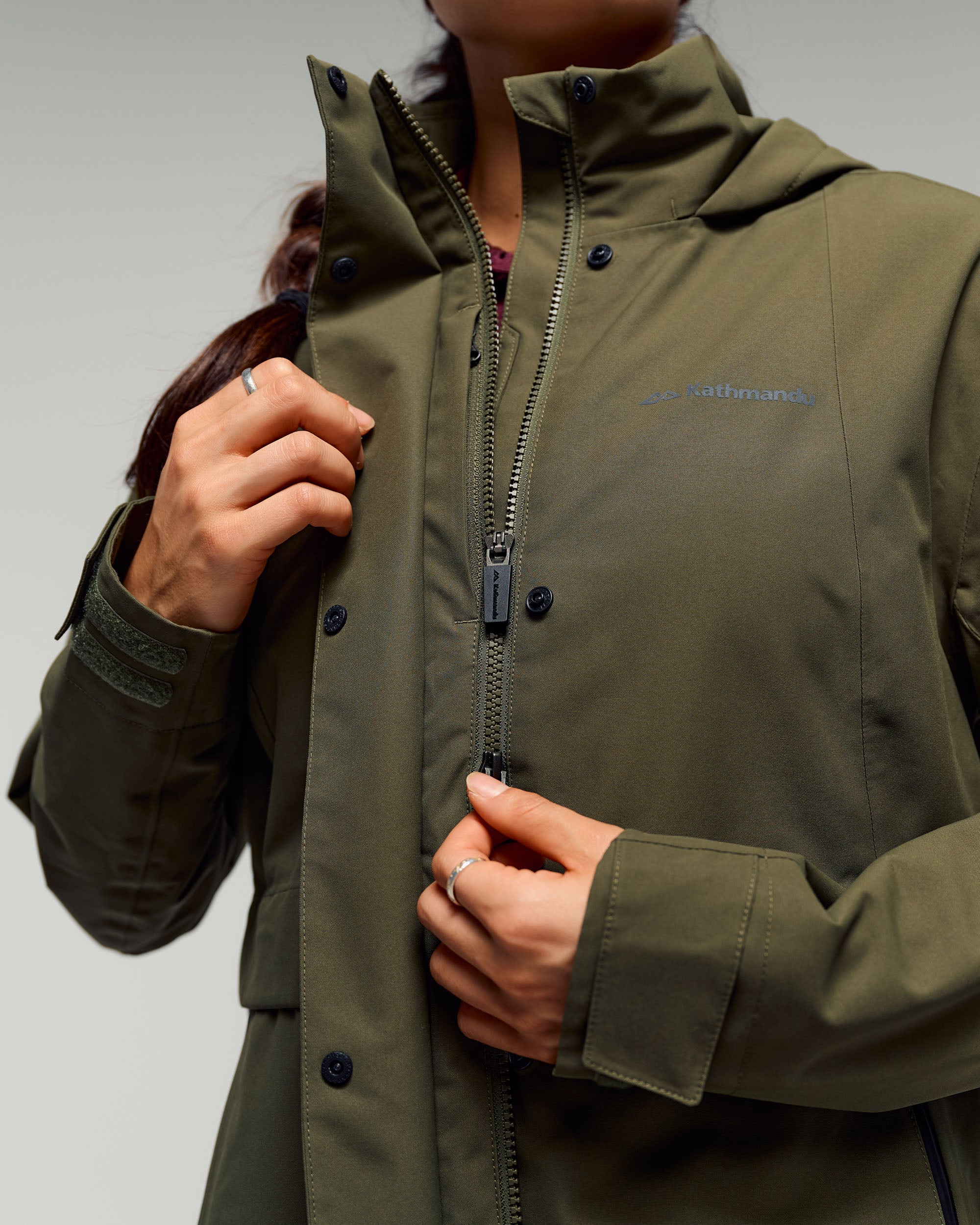 Women's Citytrek 2L Rain Insulated 3in1 Parka -  Light Moss - Image 10