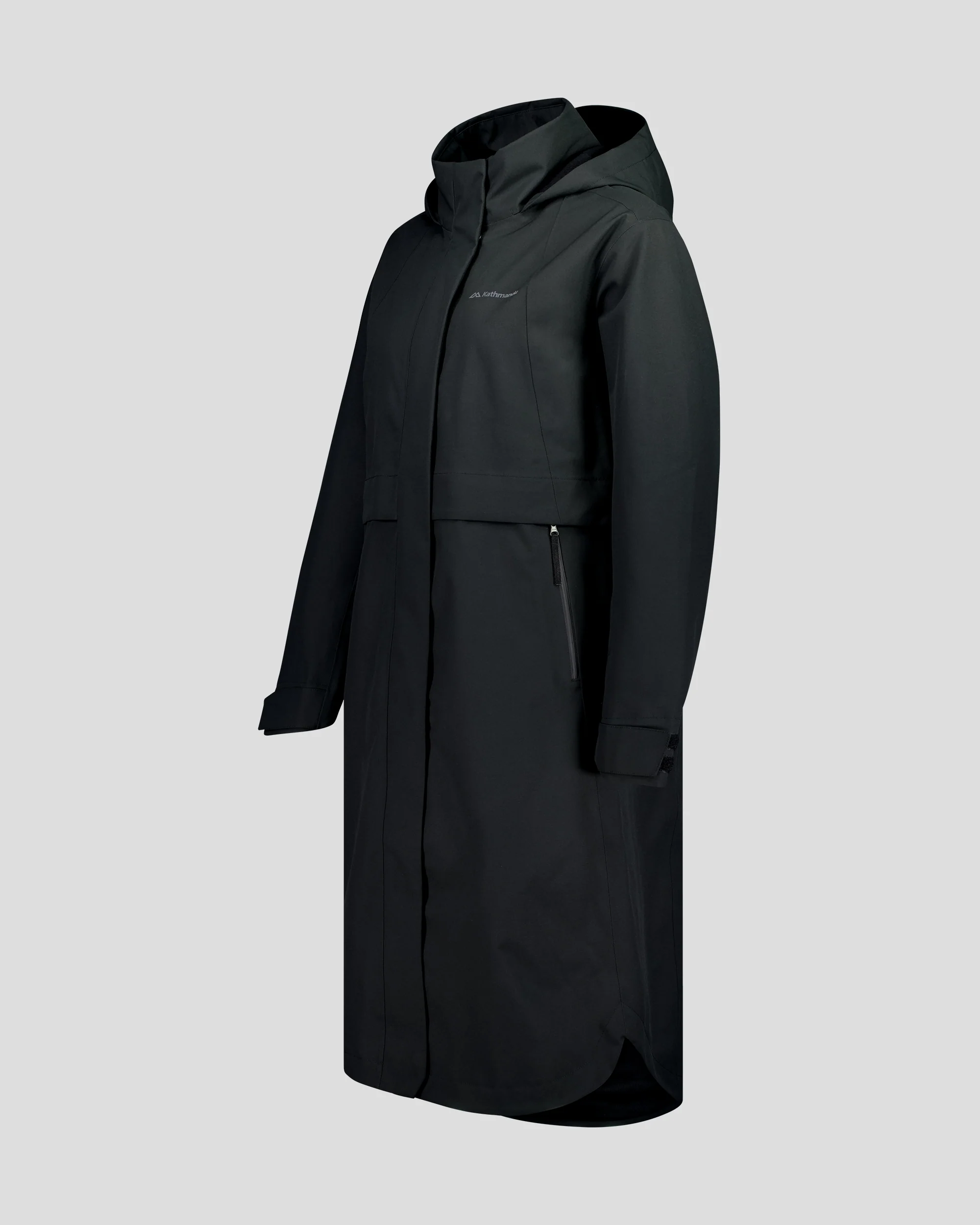 Women's Citytrek 2L Rain Long Parka -  Black Stingray - Image 4