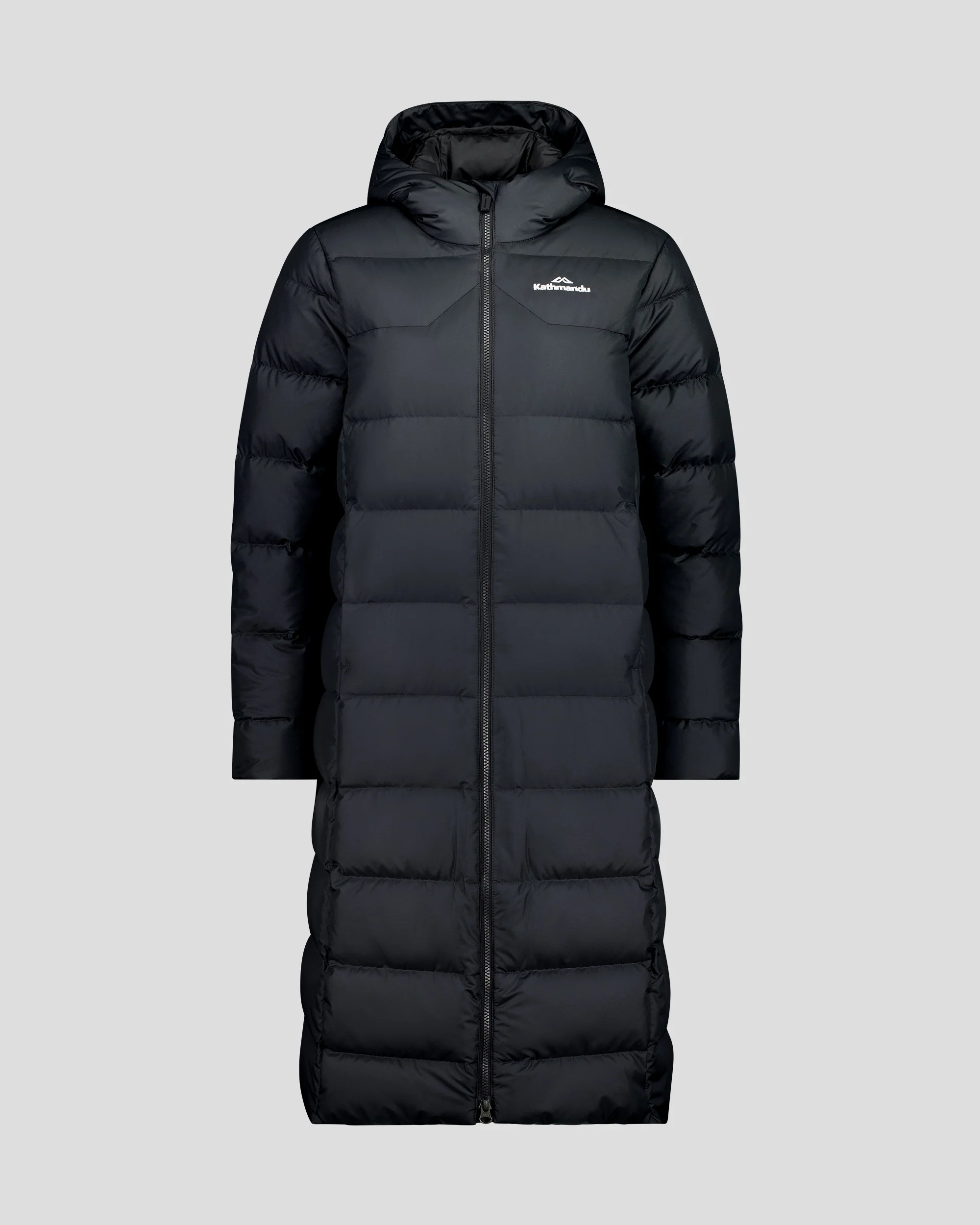 Women's Epiq Down Hooded Long Parka v2 - Black/Black - Image 5