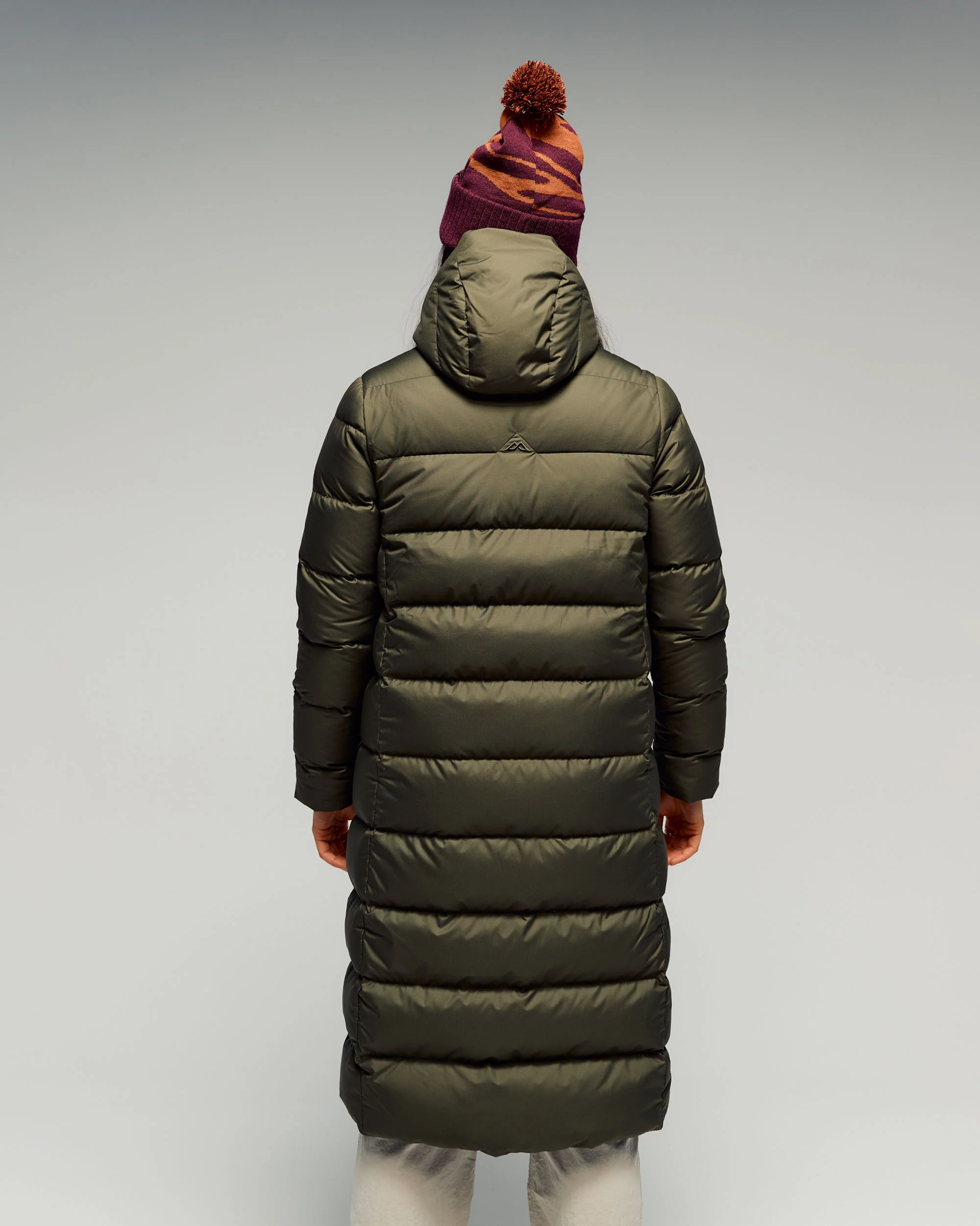 Women's Epiq Down Hooded Long Parka v2 - Light Moss - Image 6