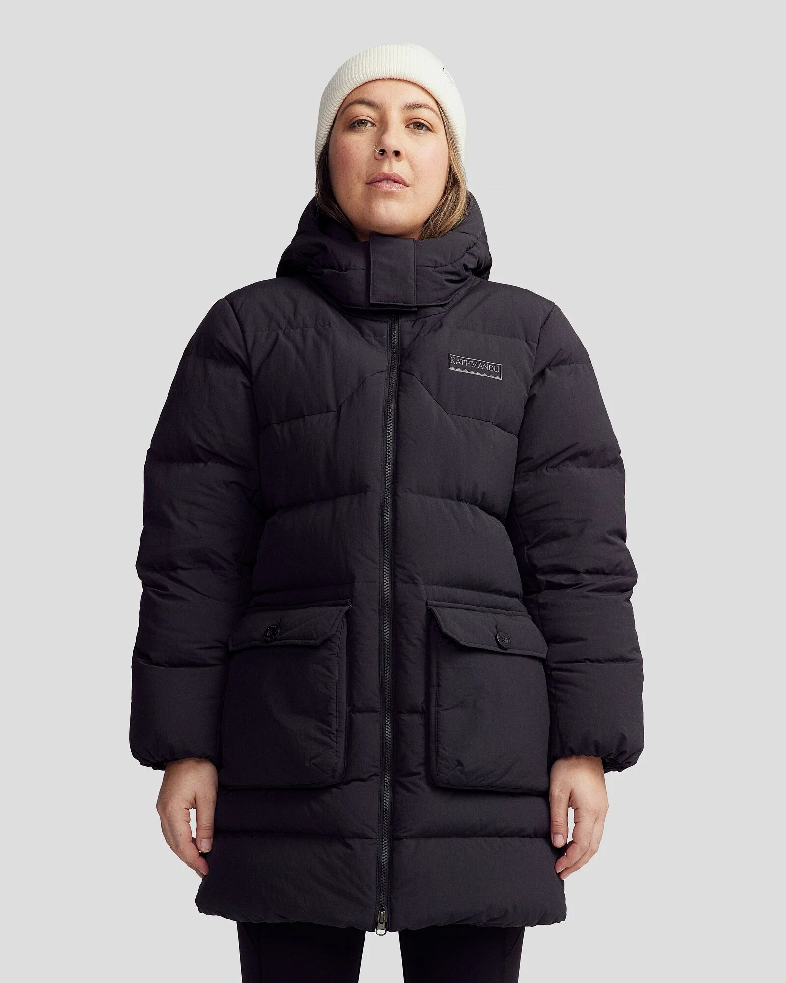 Women's Epiq Down Heritage Parka Jacket - Black Stingray - Image 12