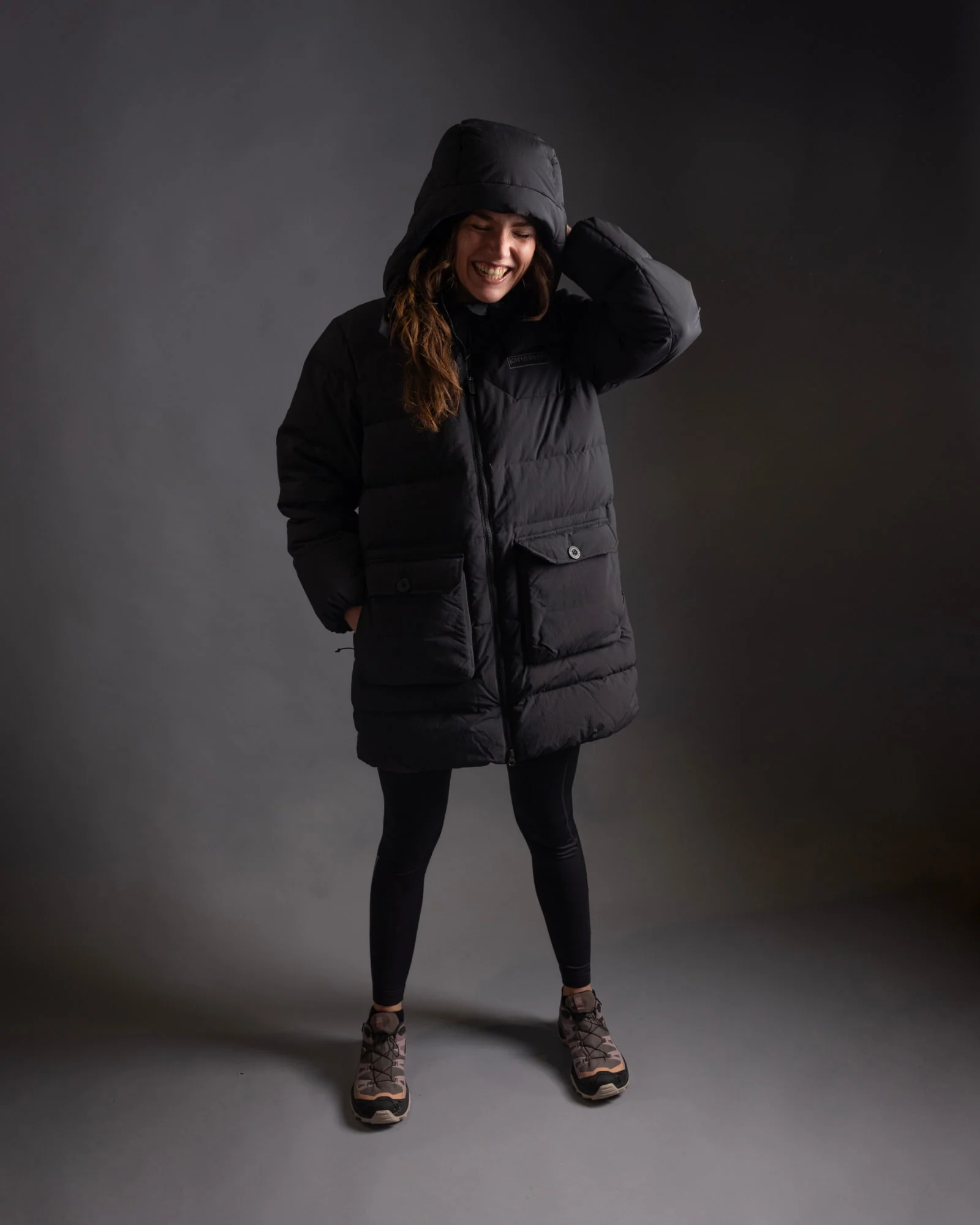 Women's Epiq Down Heritage Parka Jacket - Black Stingray - Image 2