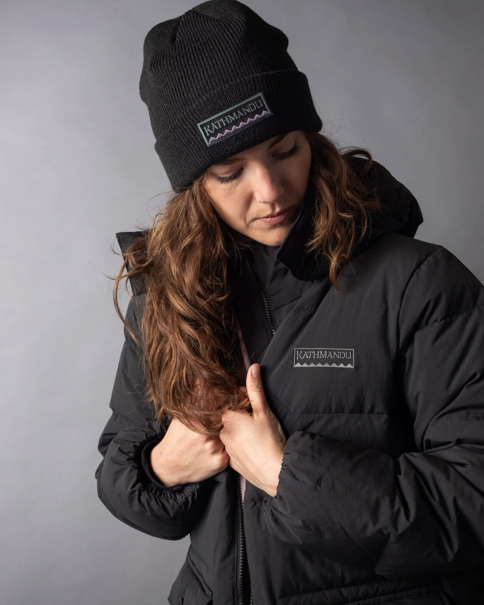 Women's Epiq Down Heritage Parka Jacket - Black Stingray - Image 3