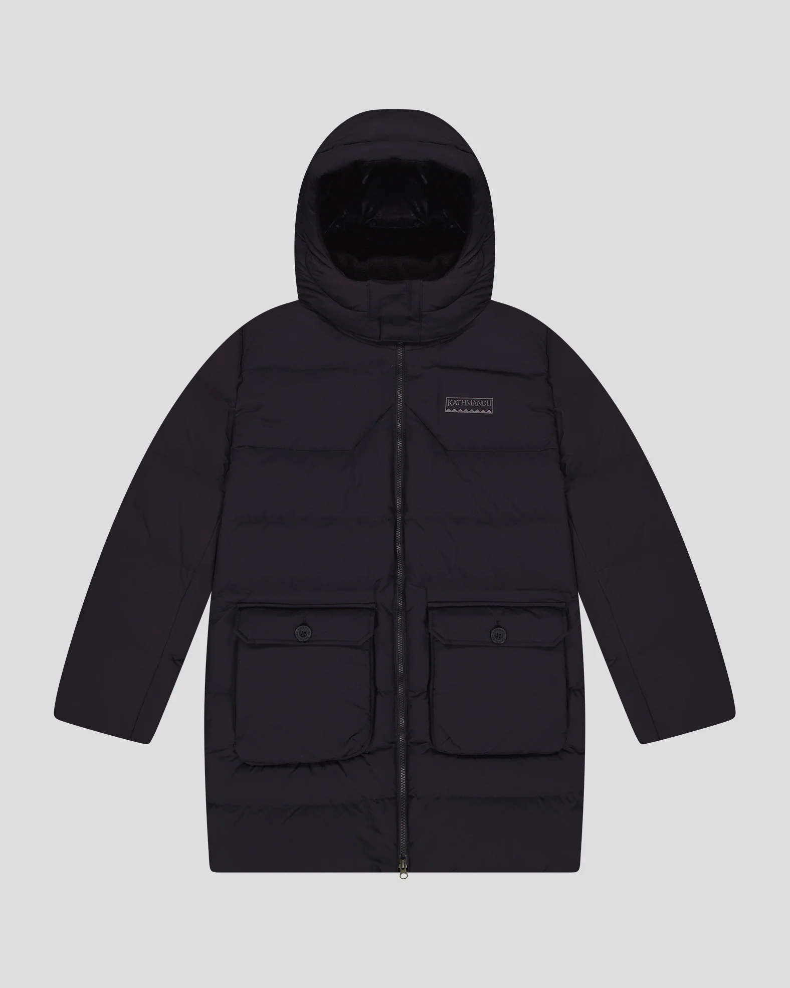 Women's Epiq Down Heritage Parka Jacket - Black Stingray - Image 4