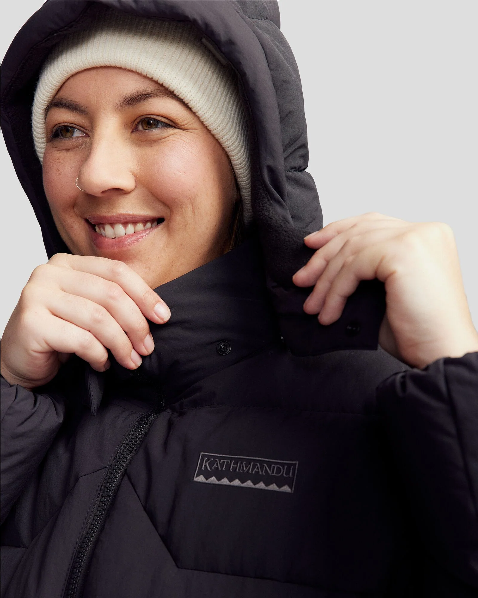 Women's Epiq Down Heritage Parka Jacket - Black Stingray - Image 9