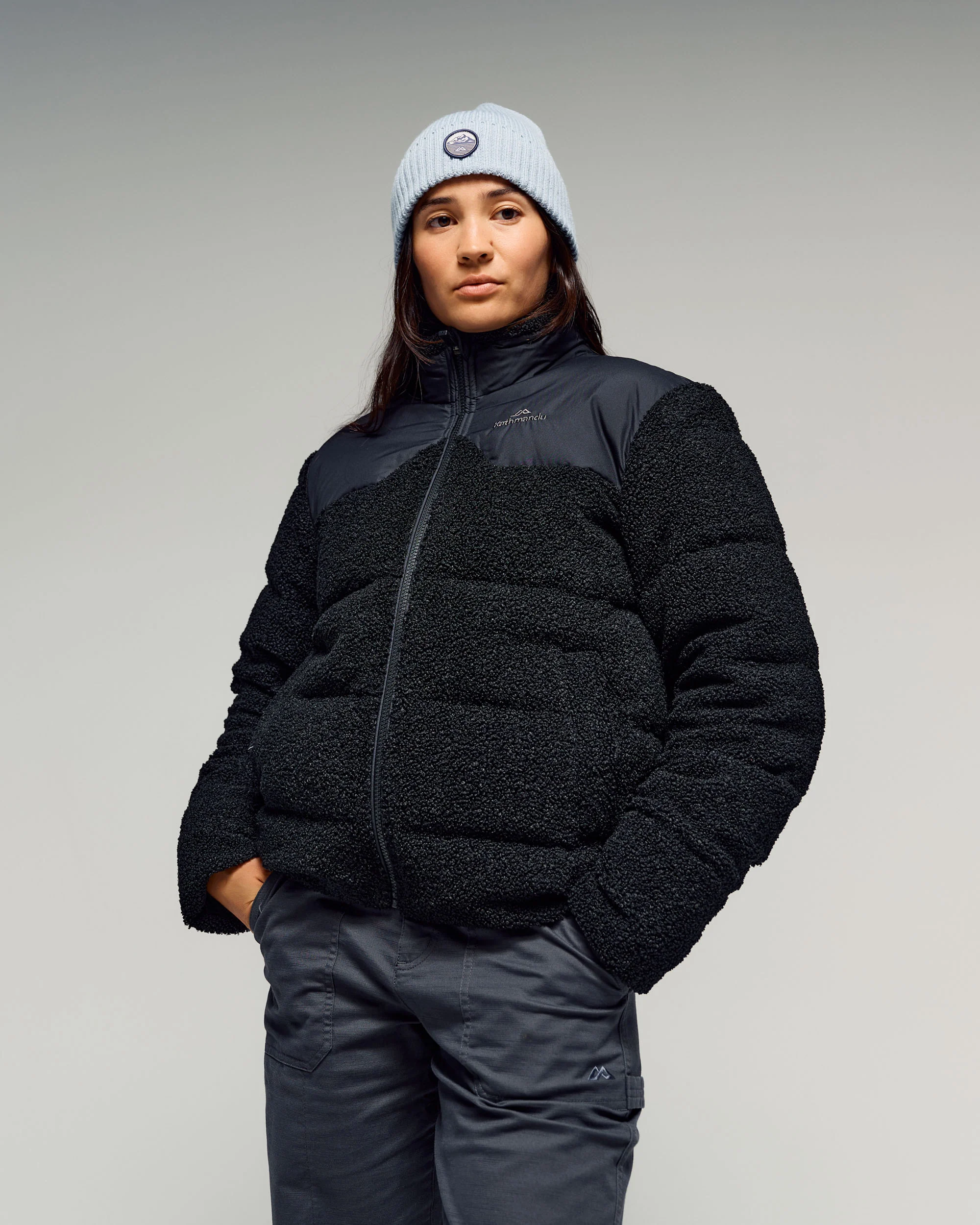 Women's Epiq Hybrid Fleece Jacket - Black Stingray - Image 3
