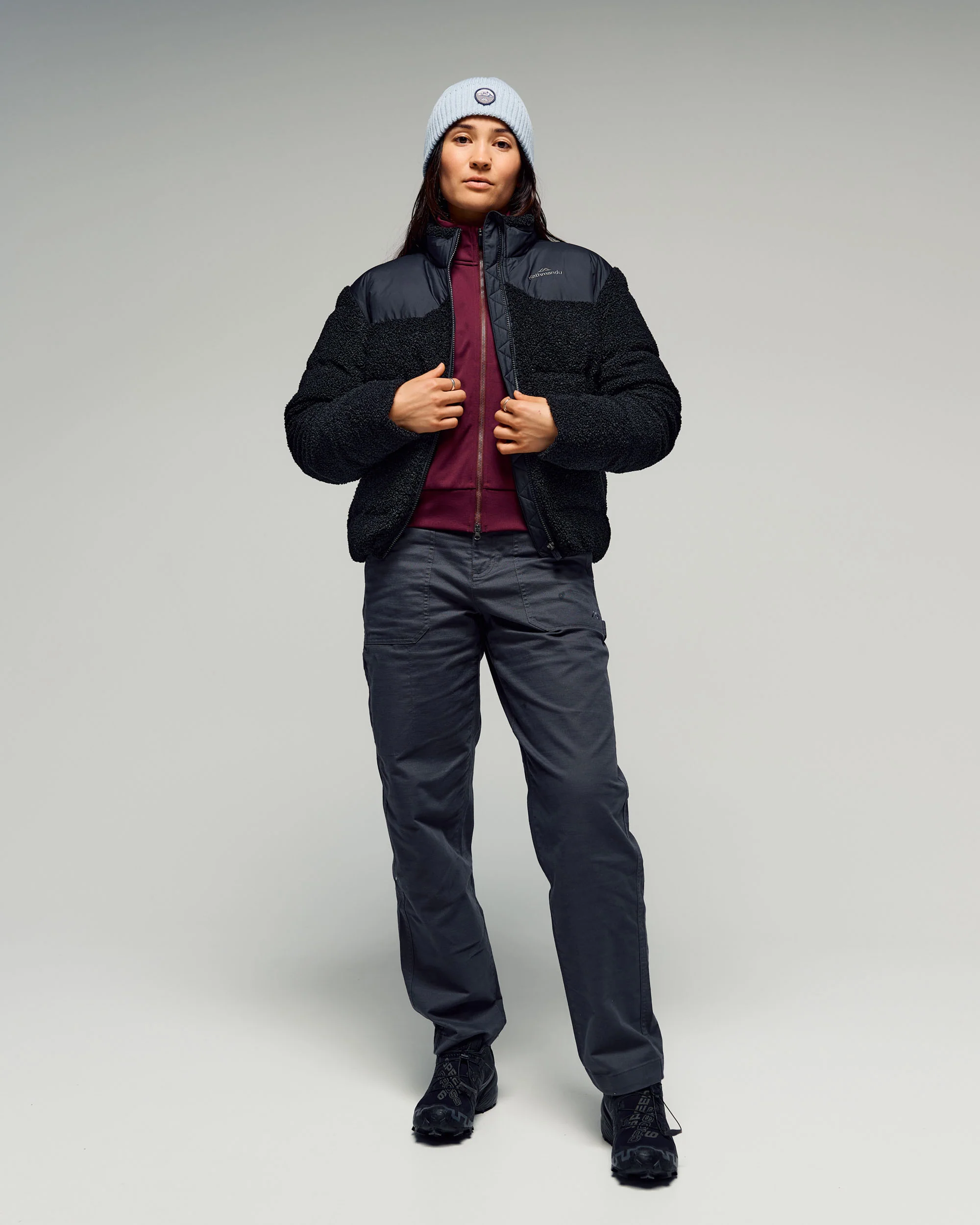 Women's Epiq Hybrid Fleece Jacket - Black Stingray - Image 4