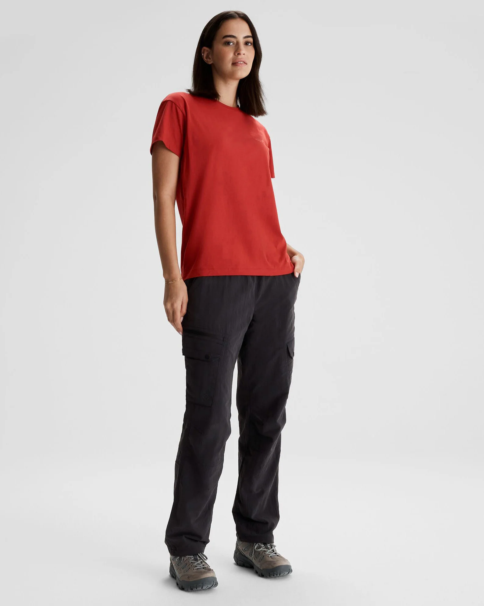 Women's Kathmandu Logo Faded Organic Cotton T-shirt - Spicy Chilli Pepper - Image 2