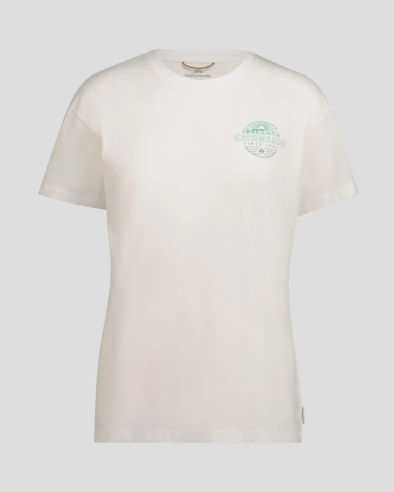 Women's Kathmandu Logo Faded Organic Cotton T-shirt - White - Image 4