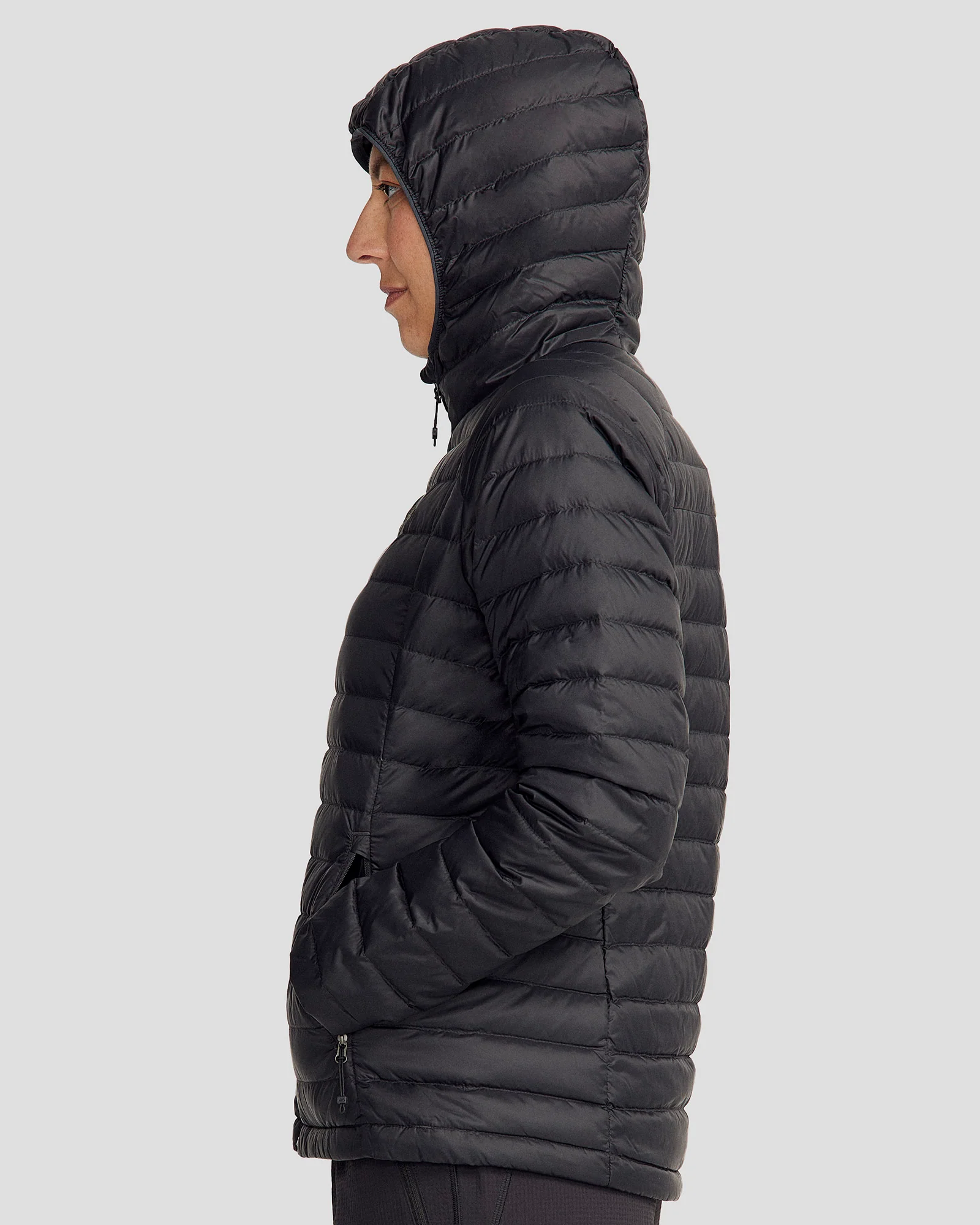 Women's Heli Down Hooded Jacket 3.0 - Black Stingray - Image 3