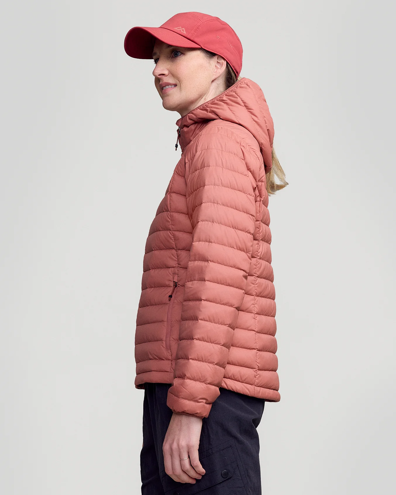 Women's Heli Down Hooded Jacket v3 - Clay - Image 3