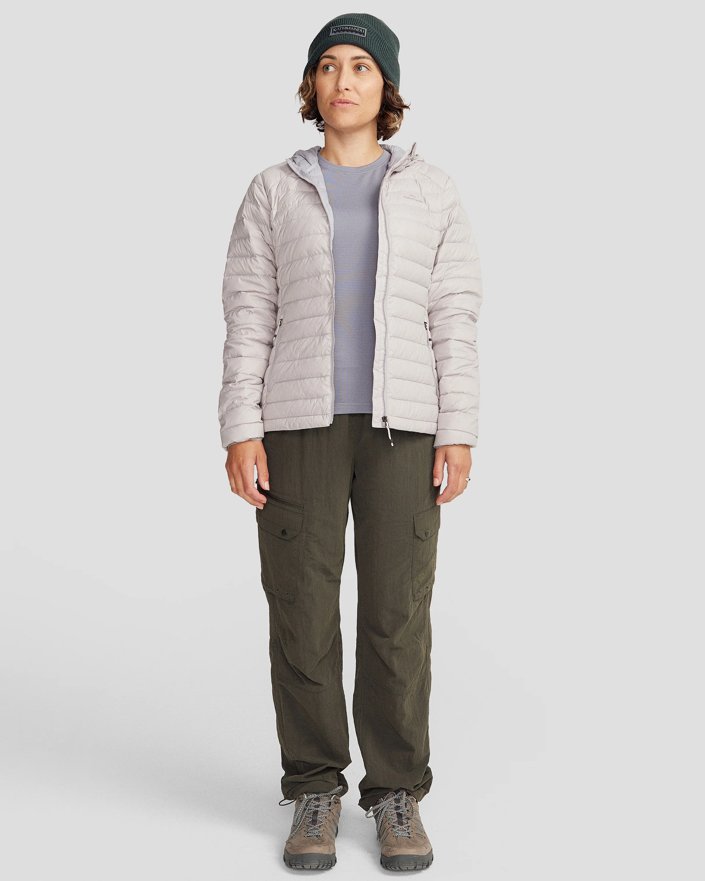 Women's Heli Down Hooded Jacket v3 - Dove - Image 2