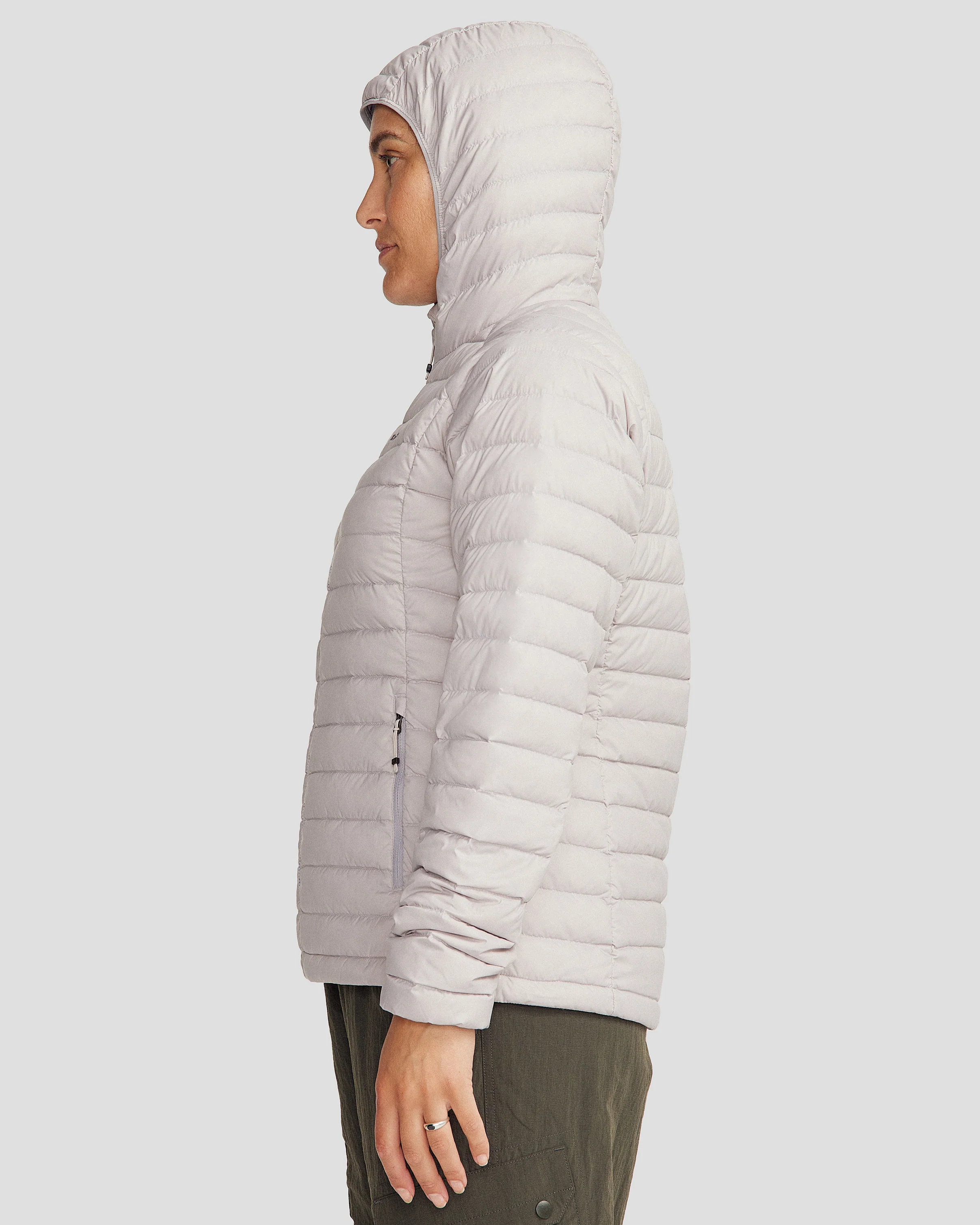 Women's Heli Down Hooded Jacket v3 - Dove - Image 3