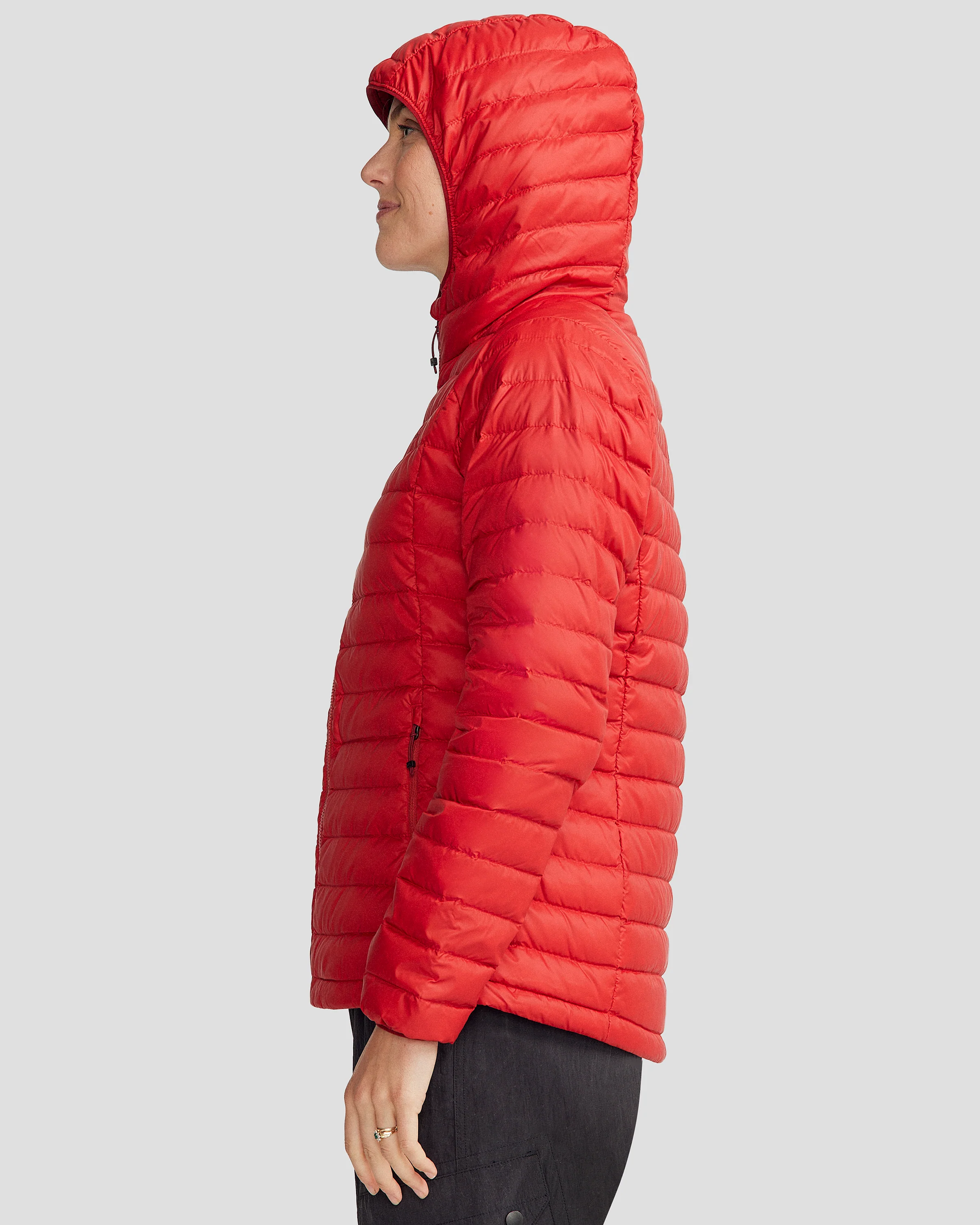 Women's Heli Down Hooded Jacket v3 - Spicy Chilli Pepper - Image 10