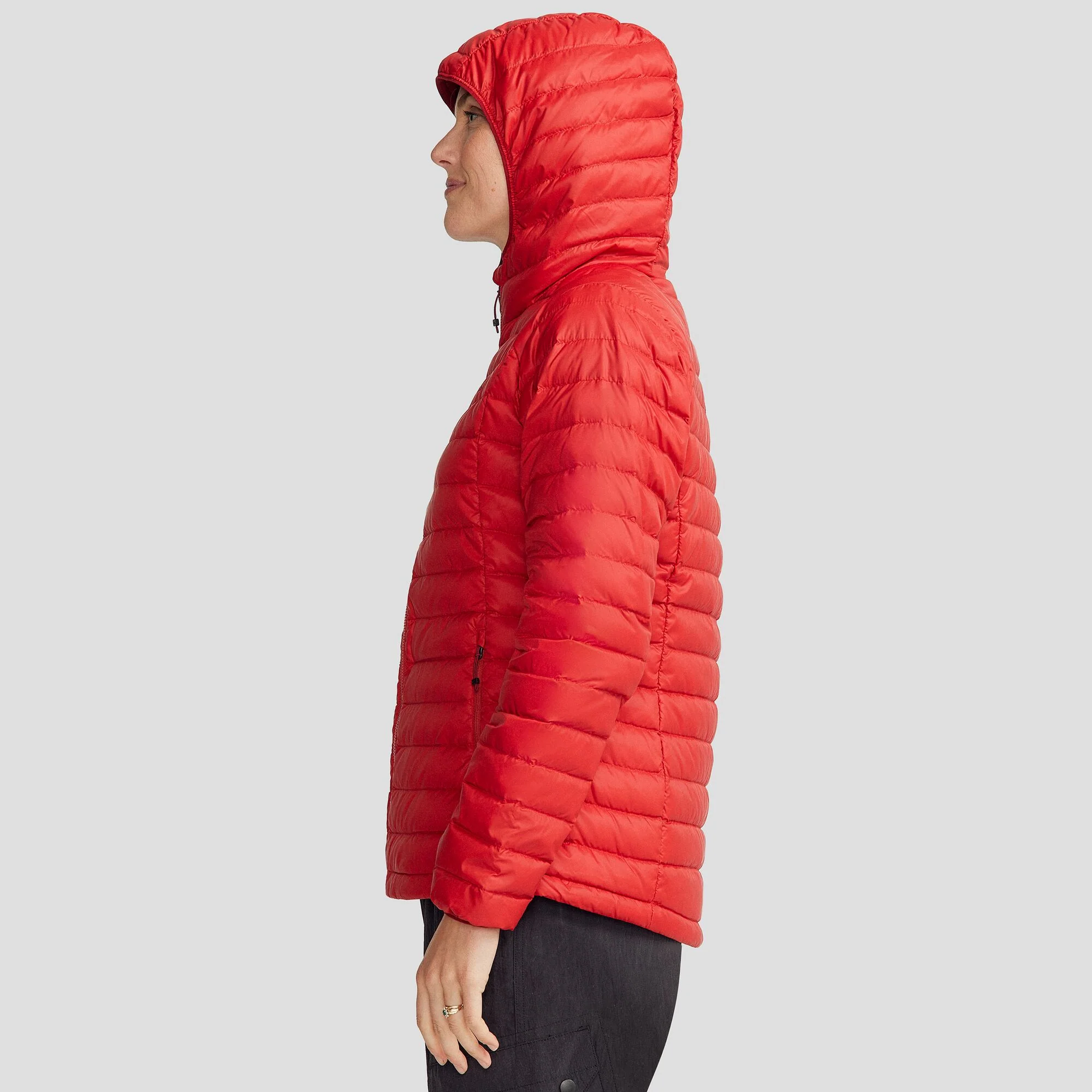 Women's Heli Down Hooded Jacket v3 - Spicy Chilli Pepper - Image 3