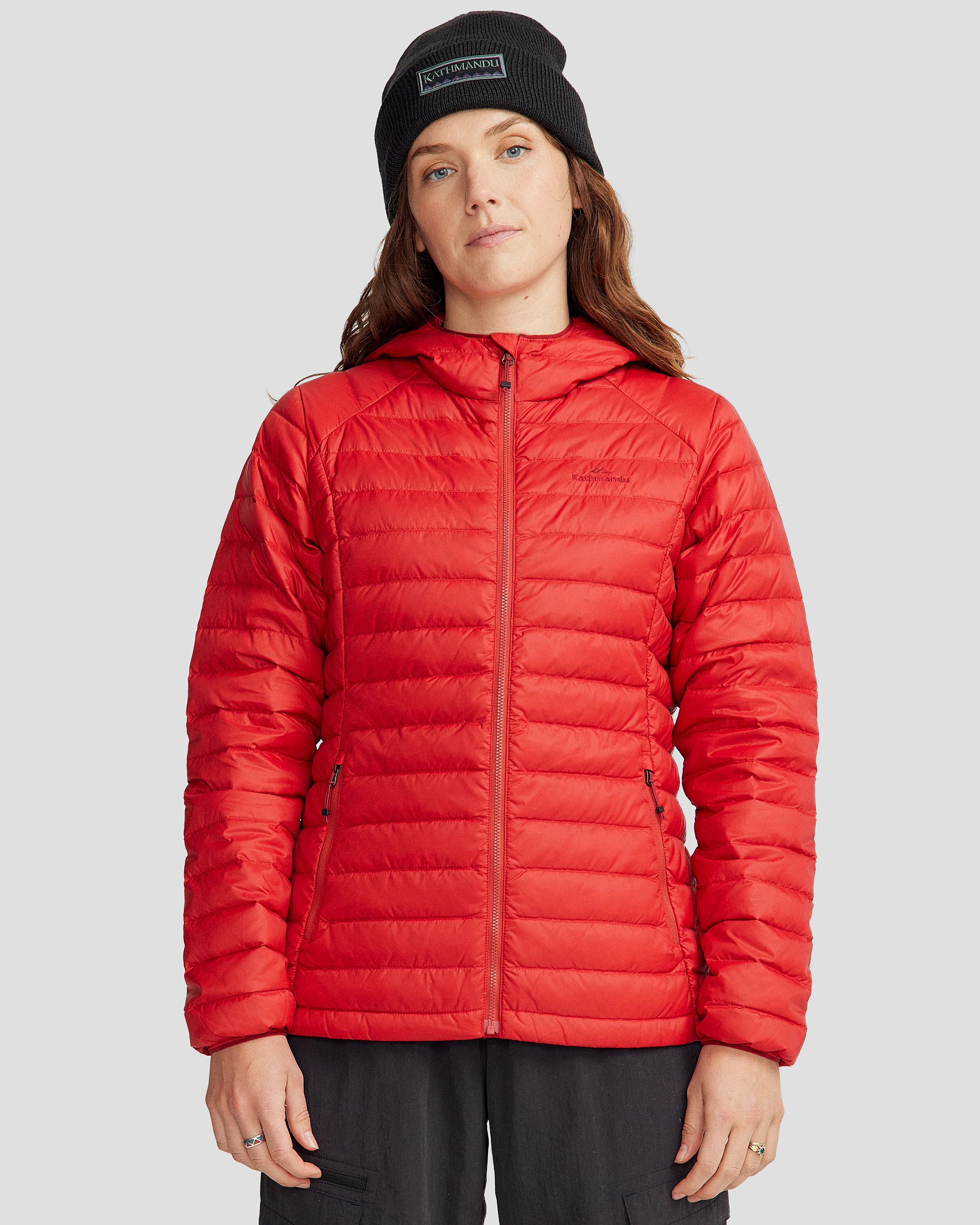 Women's Heli Down Hooded Jacket v3 - Spicy Chilli Pepper - Image 8