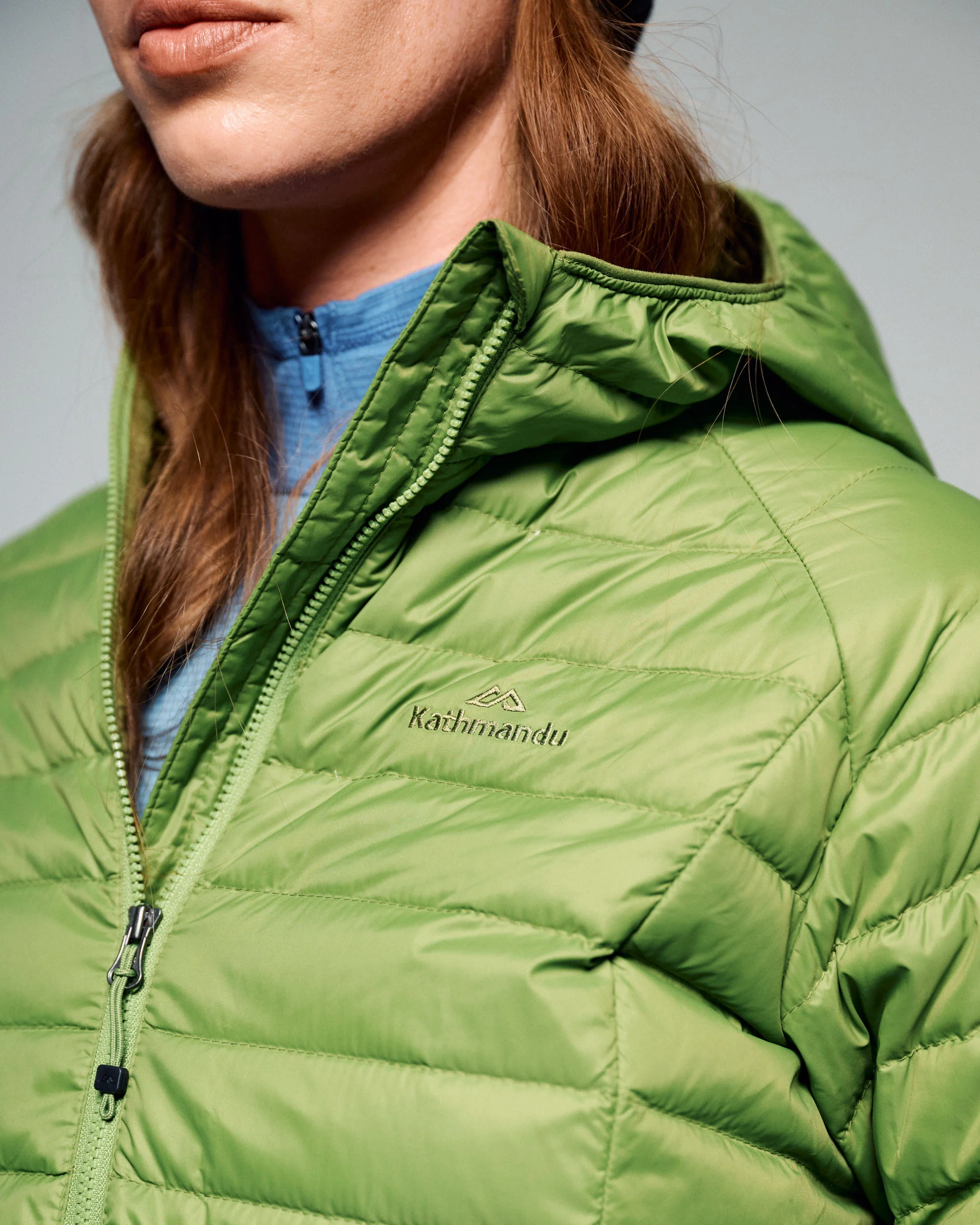 Women's Heli Down Hooded Jacket v3 - Verde - Image 5