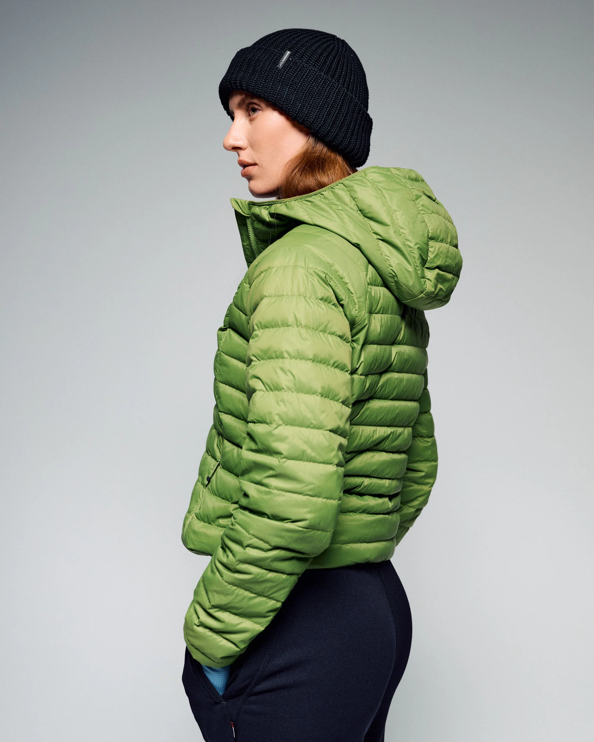 Women's Heli Down Hooded Jacket v3 - Verde - Image 6