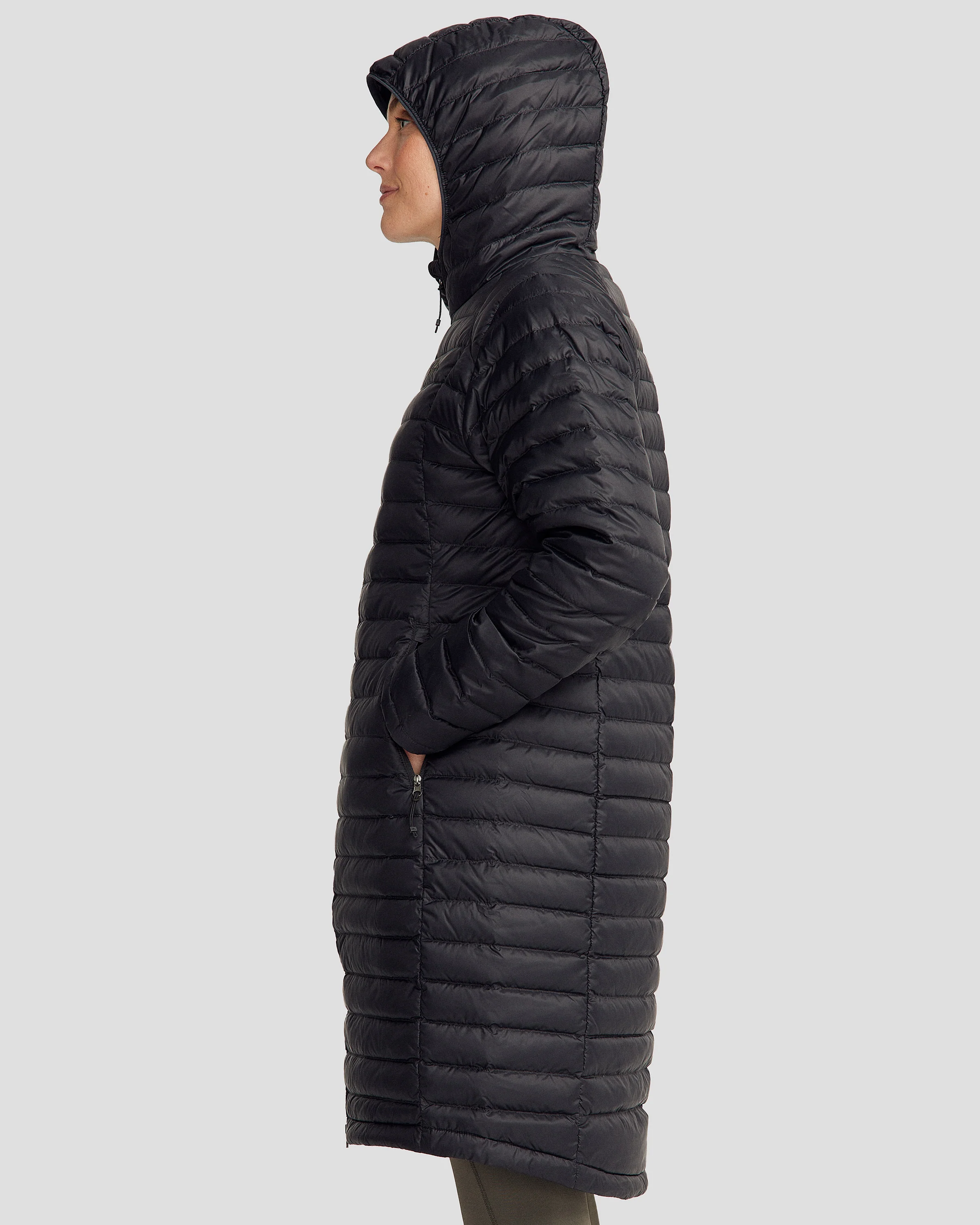 Women's Heli Down Parka Jacket - Black Stingray - Image 4