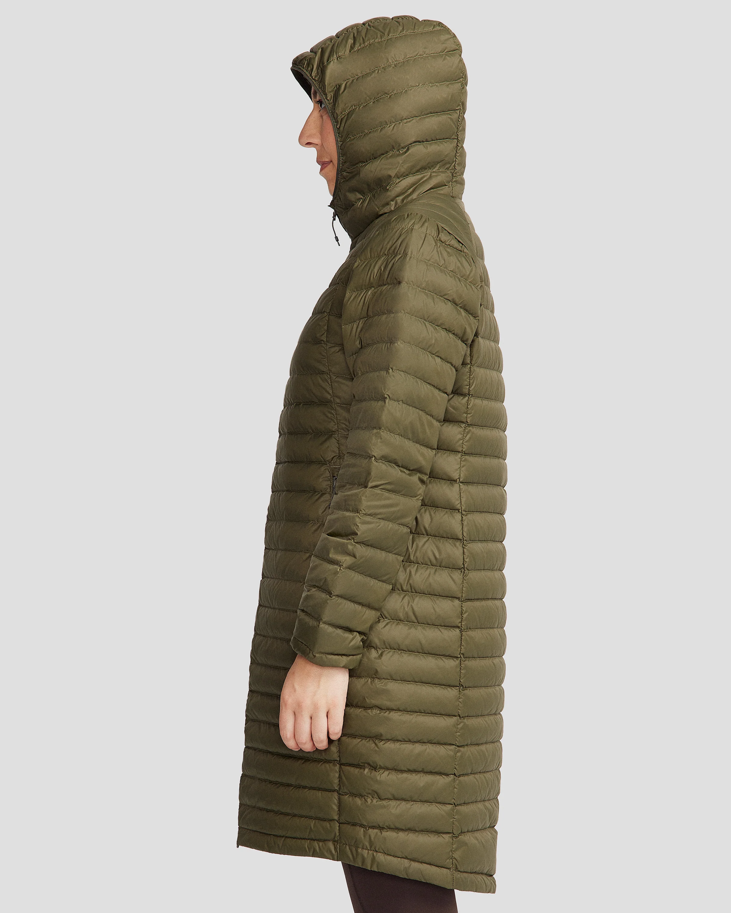Women's Heli Down Parka Jacket - Light Moss - Image 3