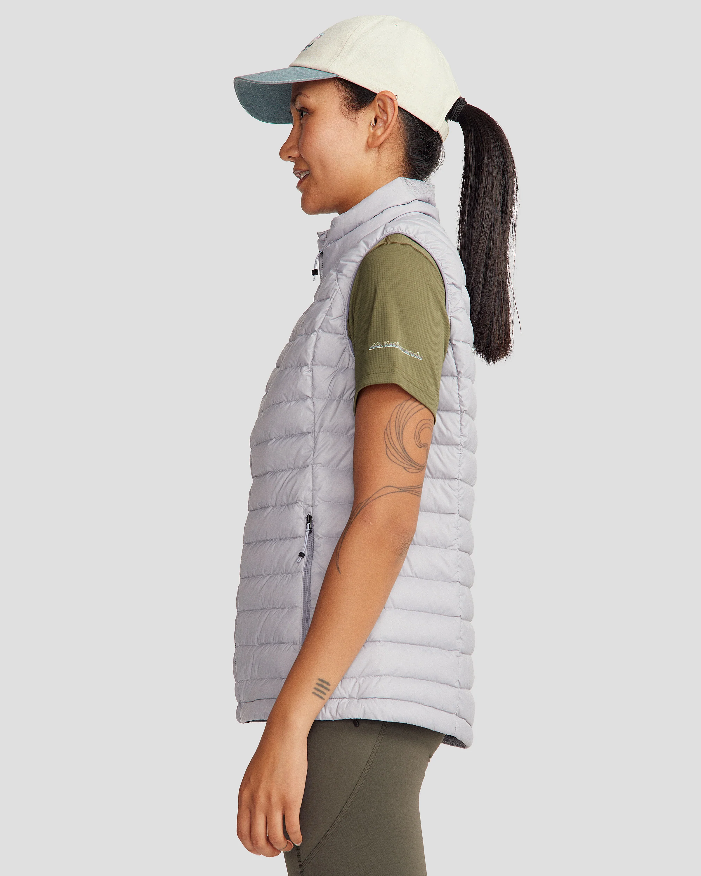 Women's Heli Down Vest v2 - Light Haze - Image 4