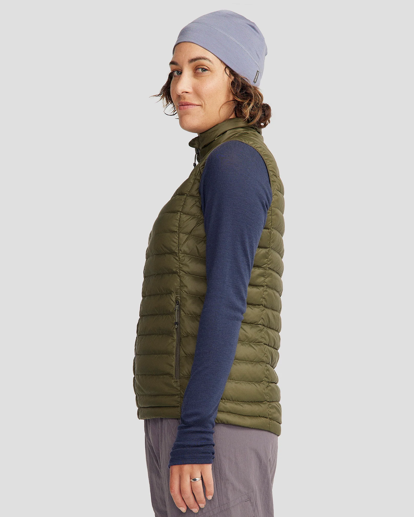 Women's Heli Down Vest 2.0 - Light Moss - Image 3