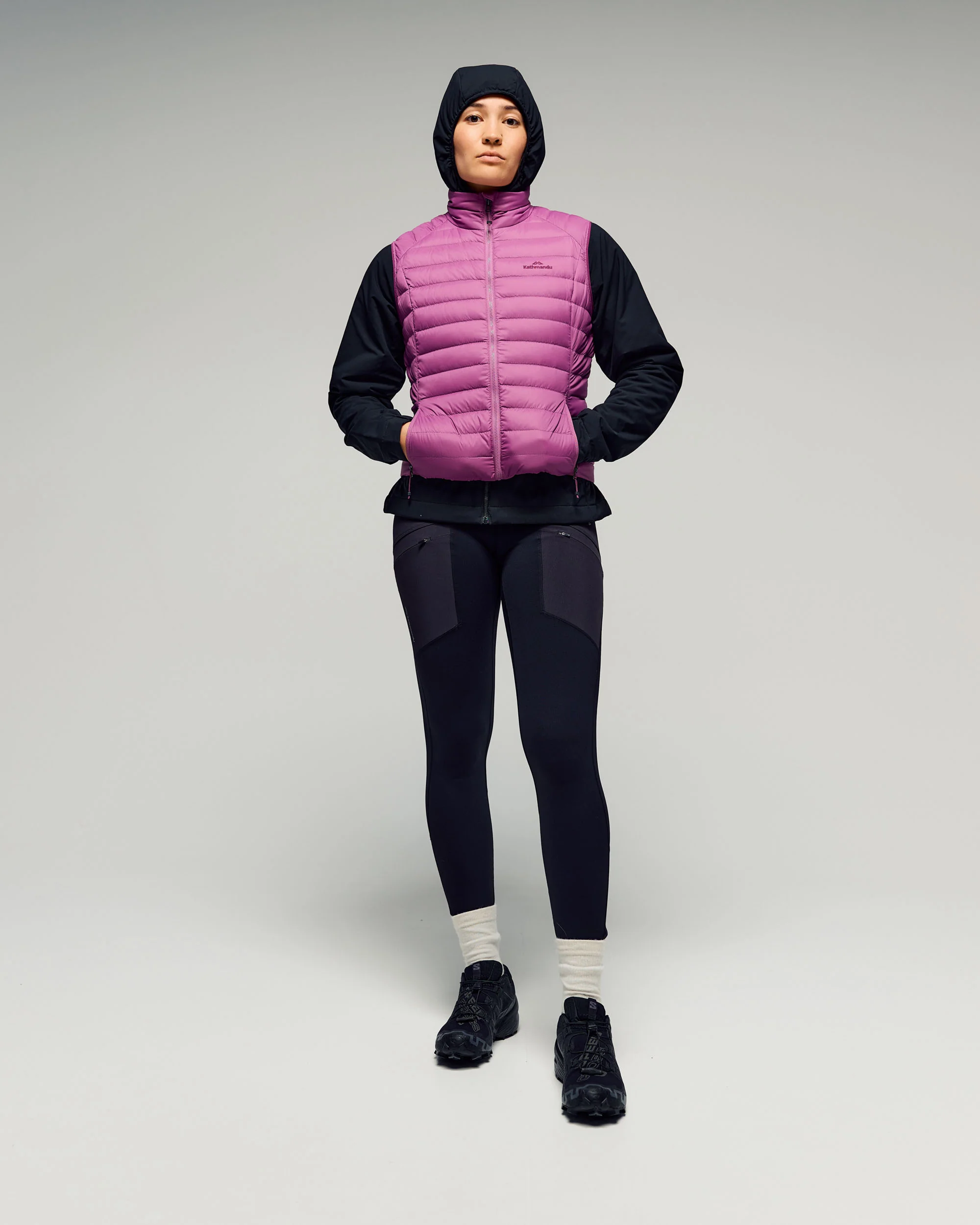 Women's Heli Down Vest v2 - Washed Berry - Image 3
