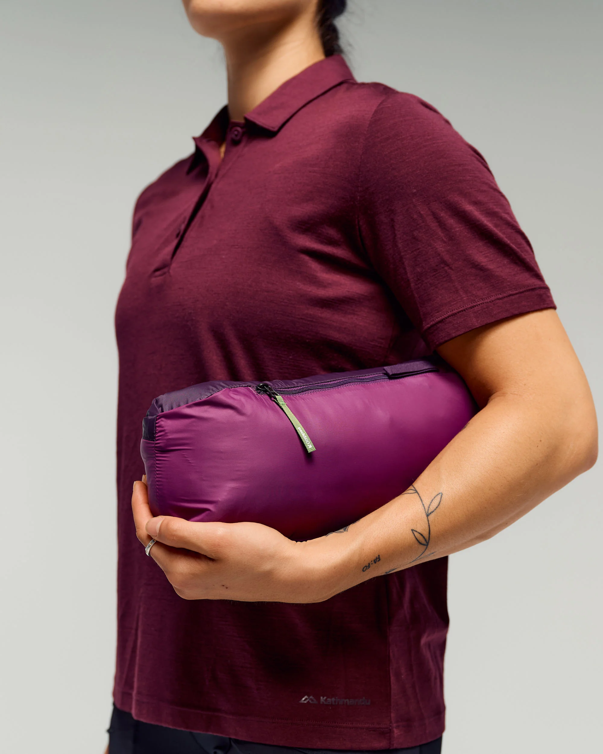 Women's Heli Down Vest v2 - Washed Berry - Image 4
