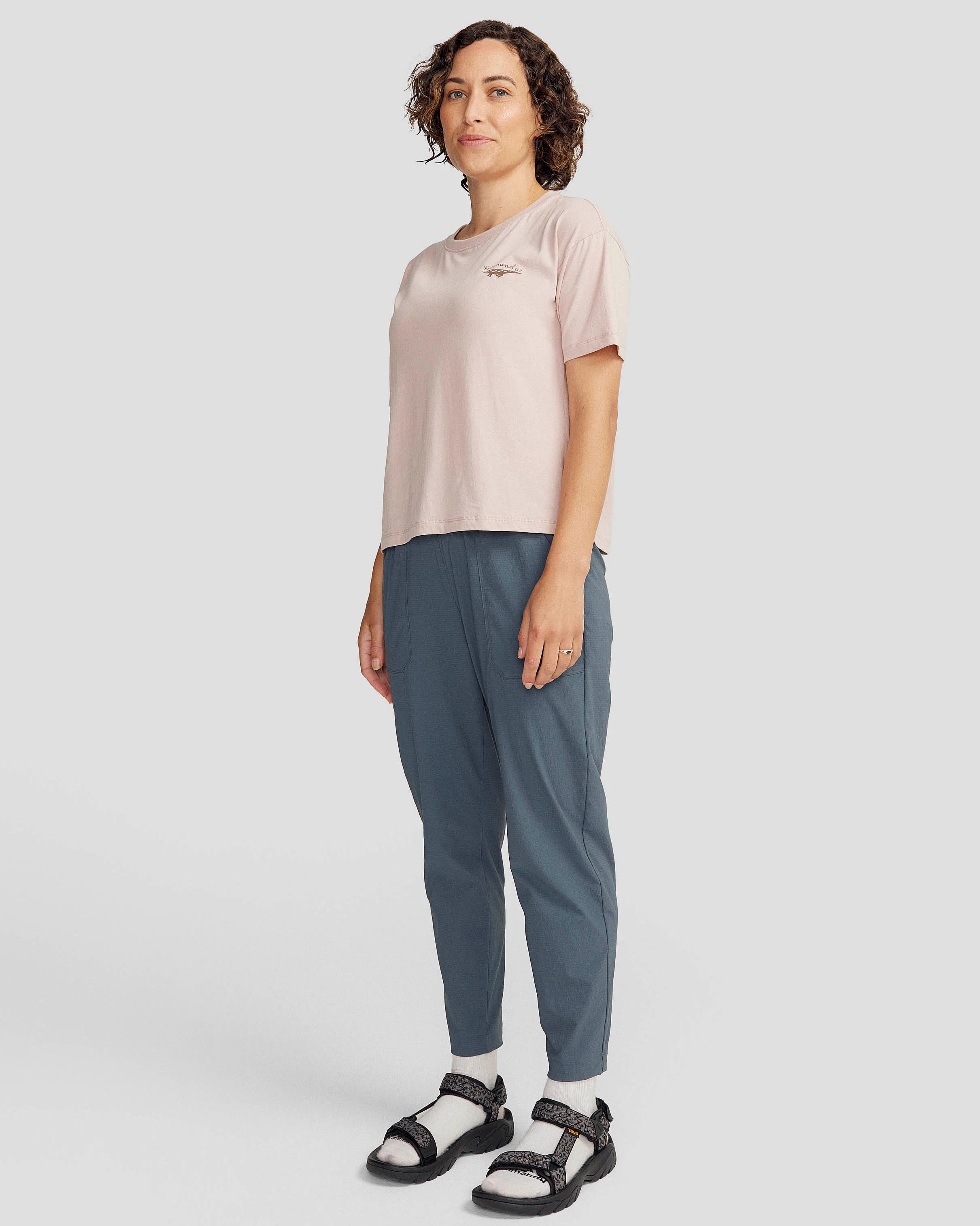 Women's Lizard Organic Cotton T-shirt - Light Taupe - Image 2
