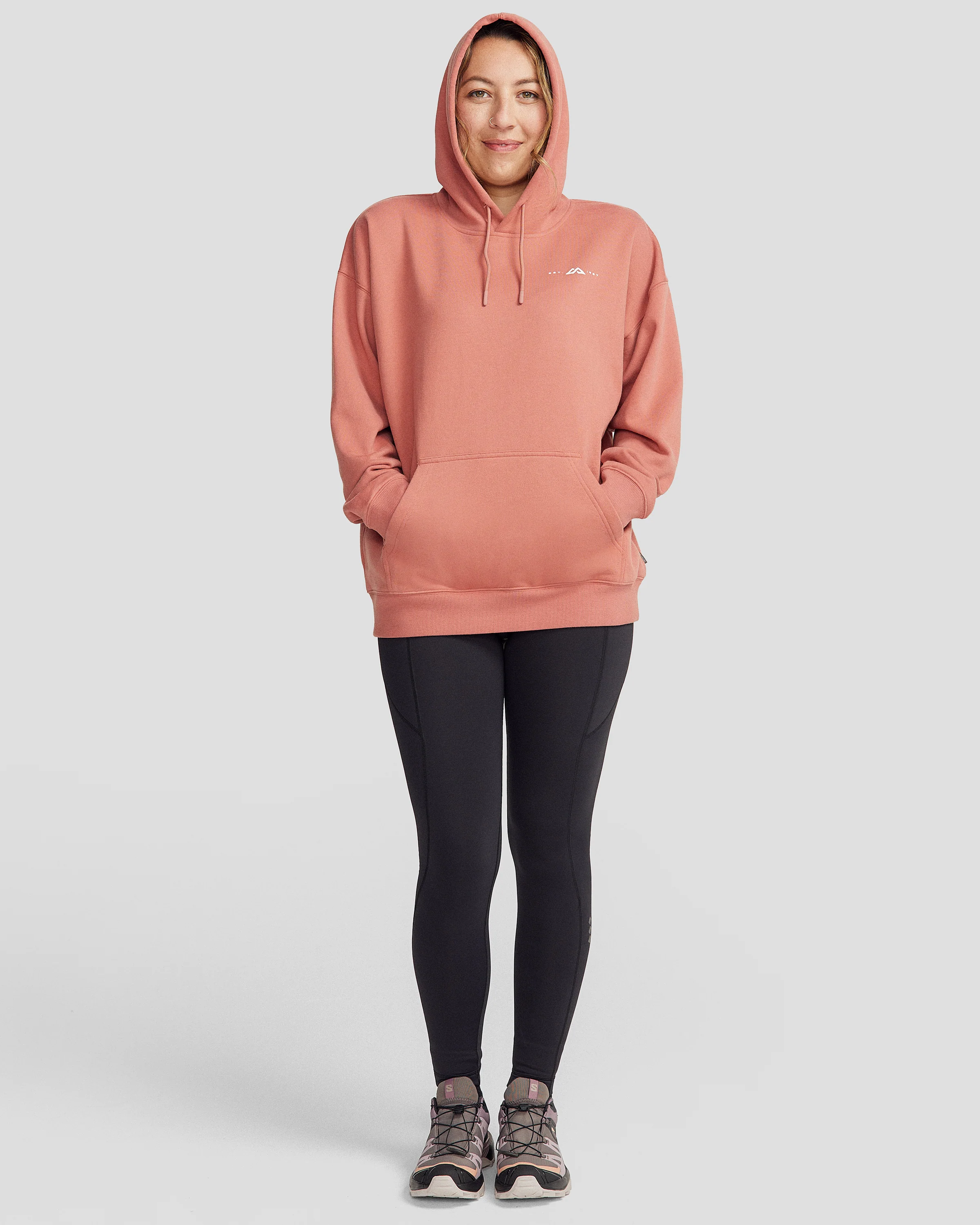 Women's Mountain Camo Slouchy Brushed Hoodie - Clay - Image 2