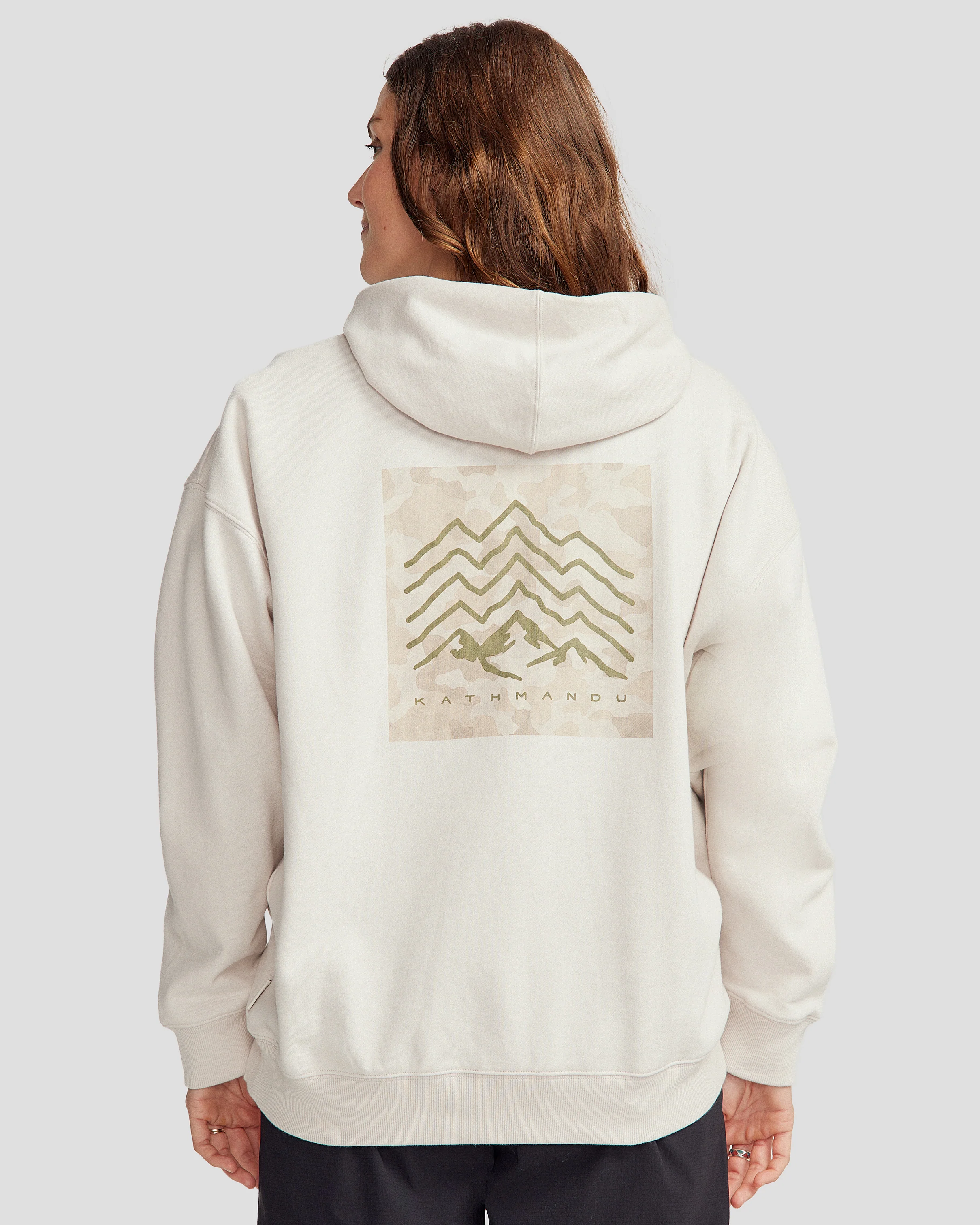 Women's Mountain Camo Slouchy Brushed Hoodie - Shroom - Image 4