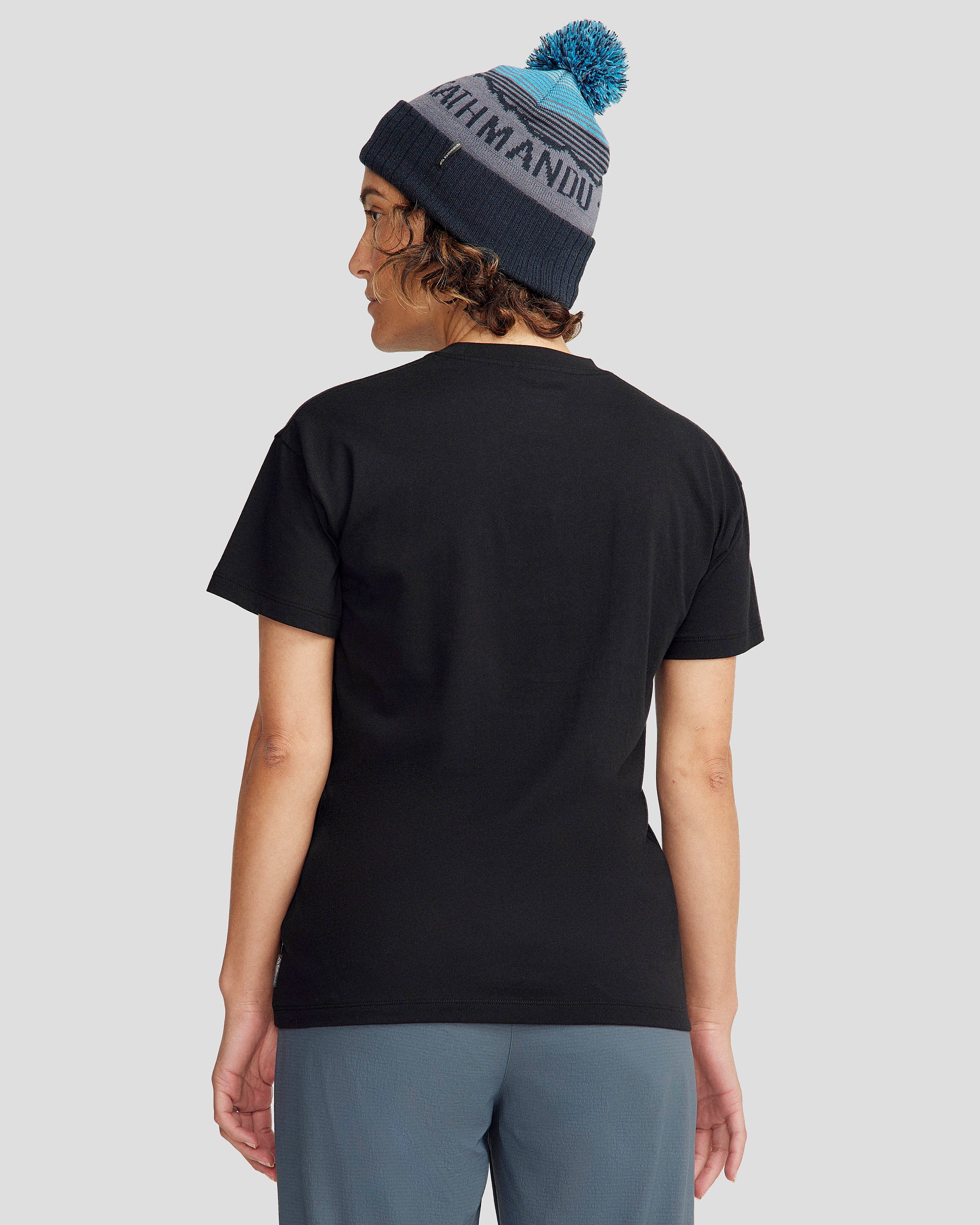 Women's Mountain Sunset Organic Cotton T-shirt - Black Stingray - Image 3
