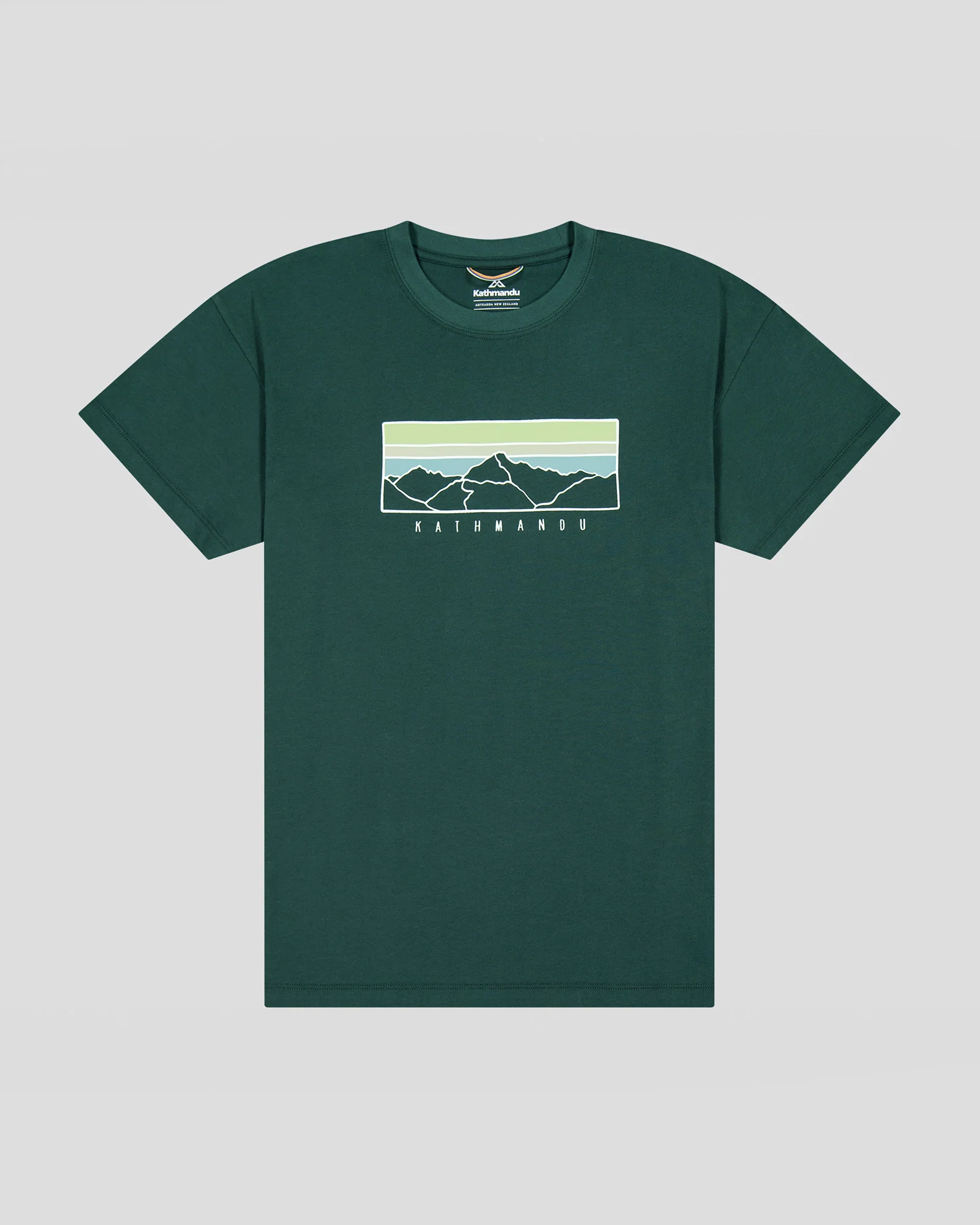 Women's Mountain Sunset Organic Cotton T-shirt - Deep Forest - Image 4